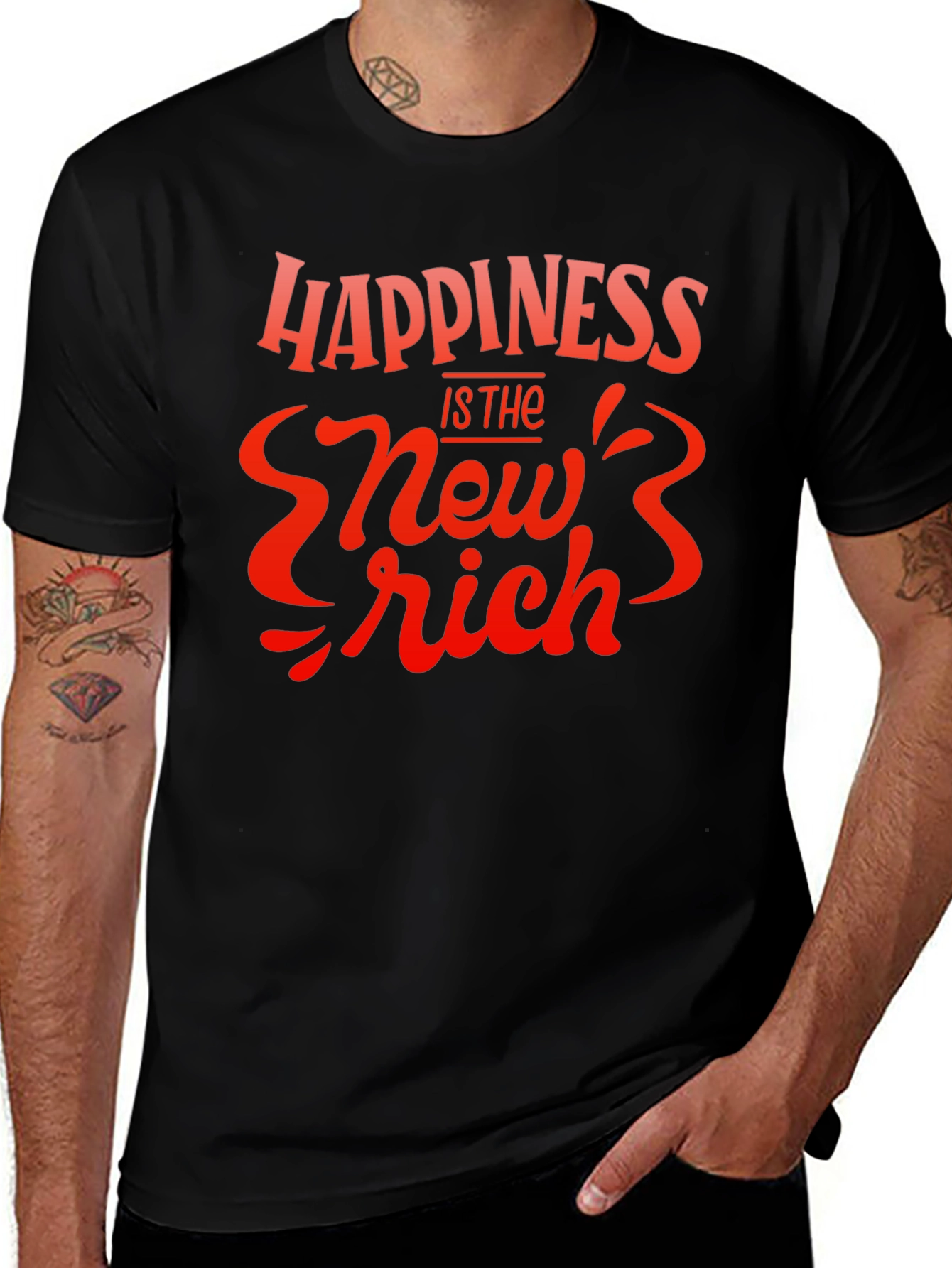 Variant 30 of Happiness is the New Rich Graphic Tee