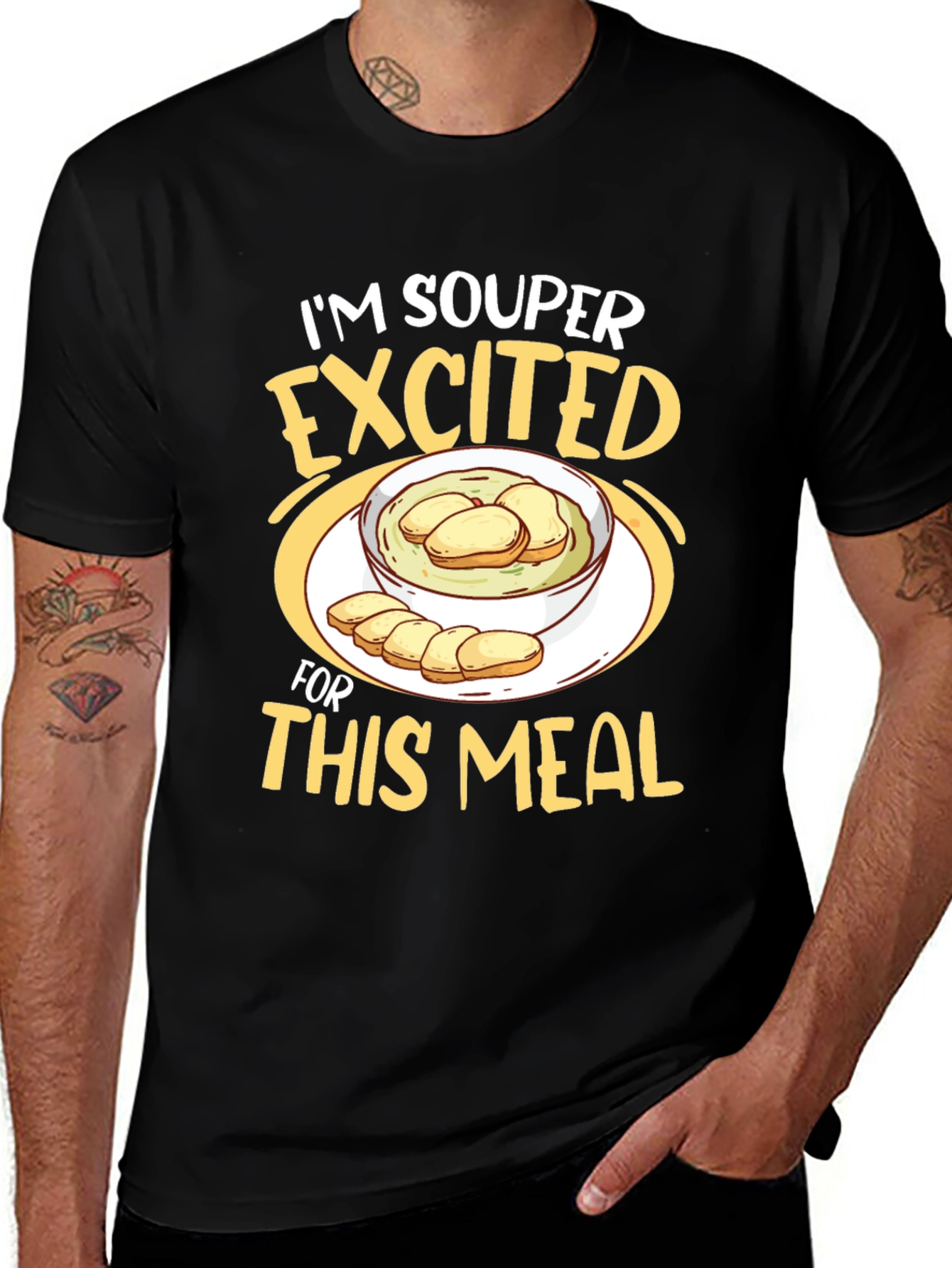 Variant 27 of Souper Excited Meal T-Shirt - Funny Foodie Tee