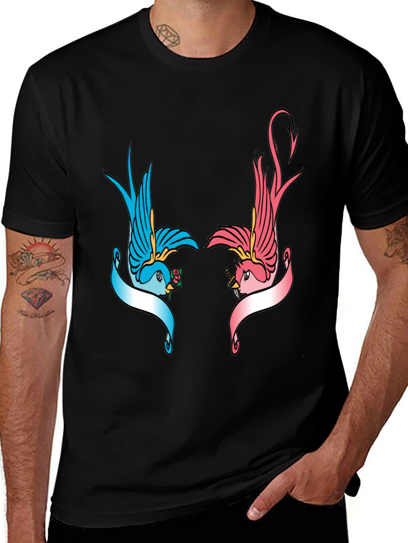 Variant 15 of Two Birds Gender Pride Tee