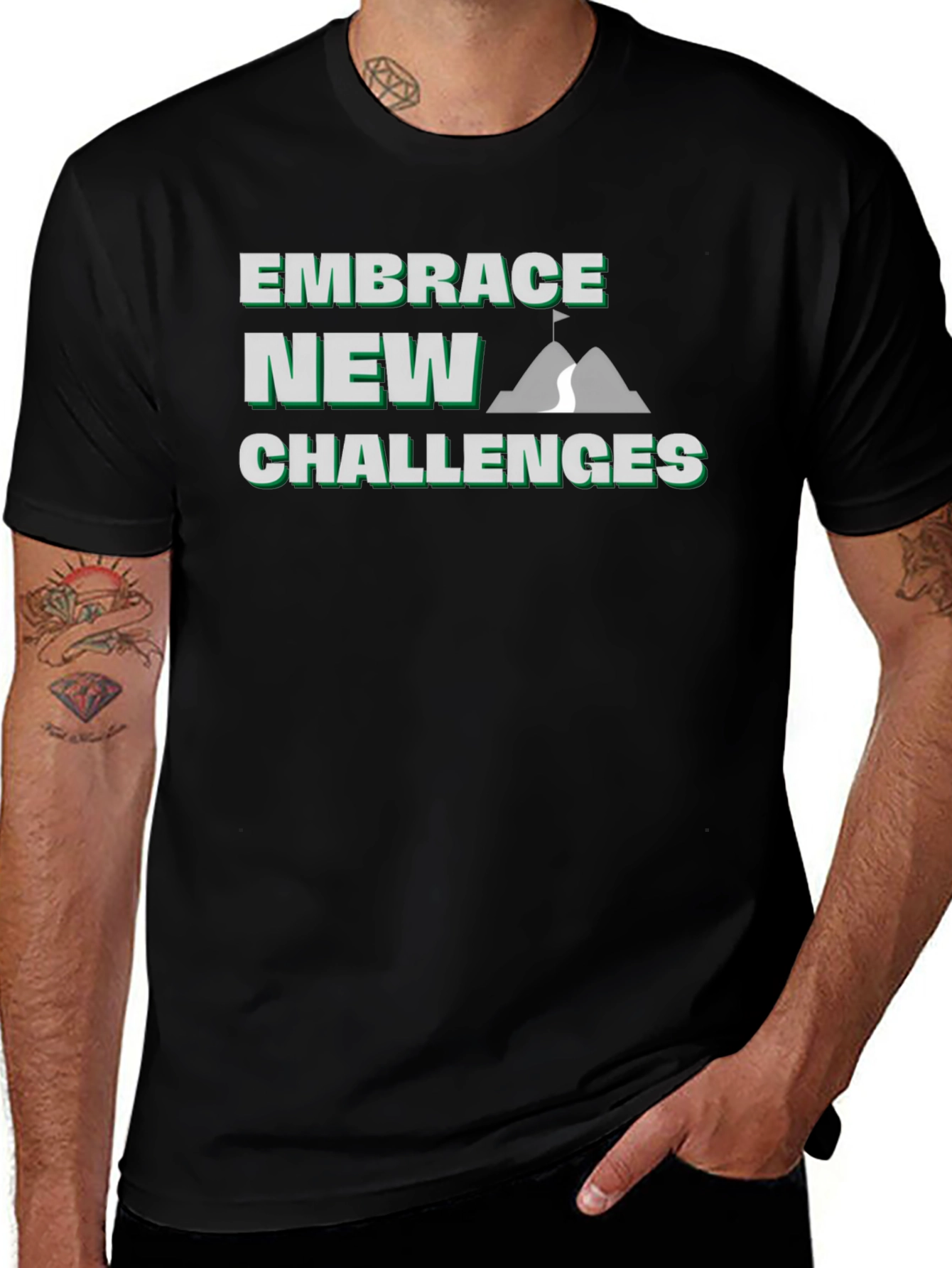 Variant 17 of Embrace New Challenges Graphic T-Shirt