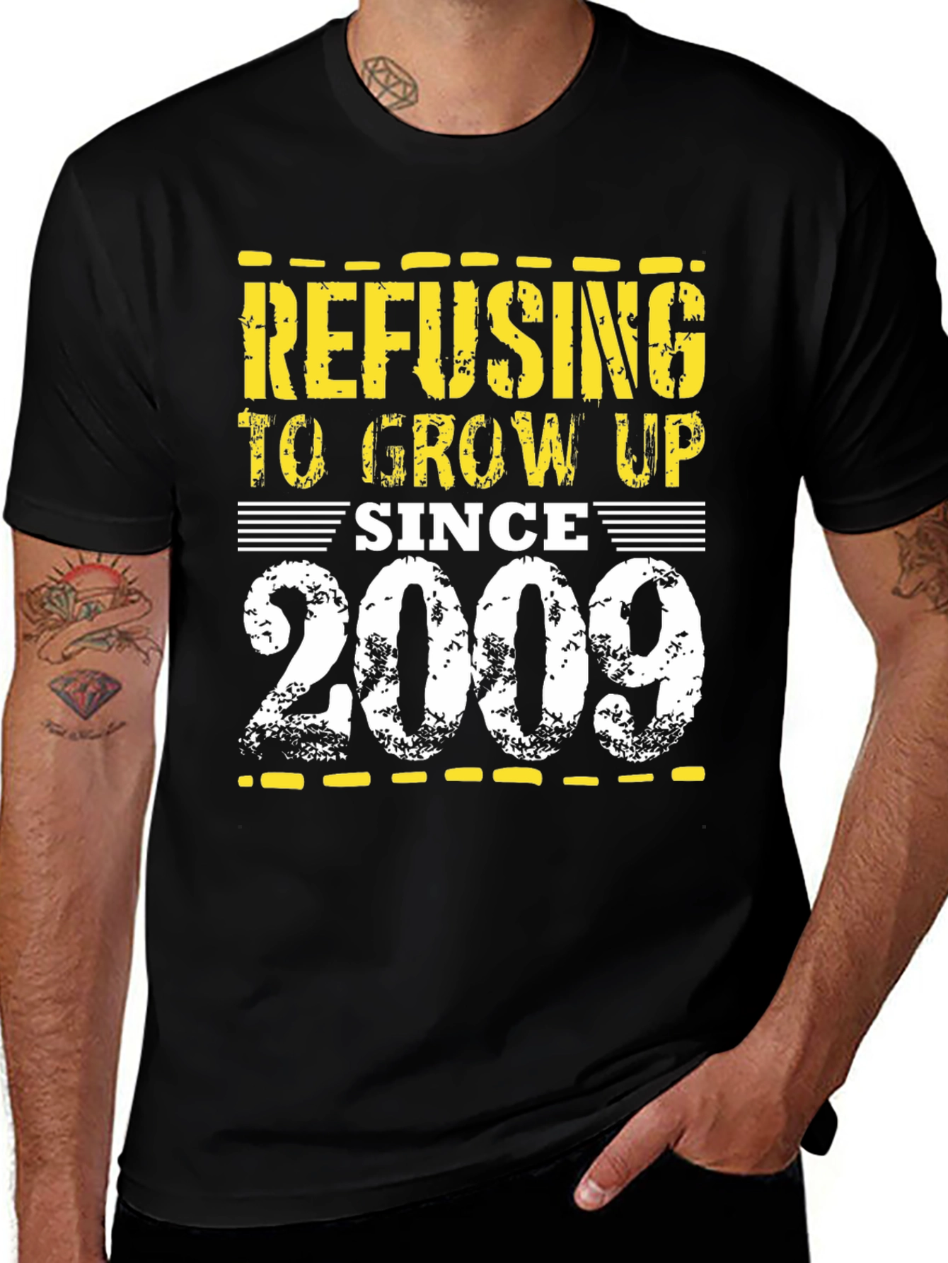 Variant 19 of Refusing To Grow Up Since 2009 Graphic Tee