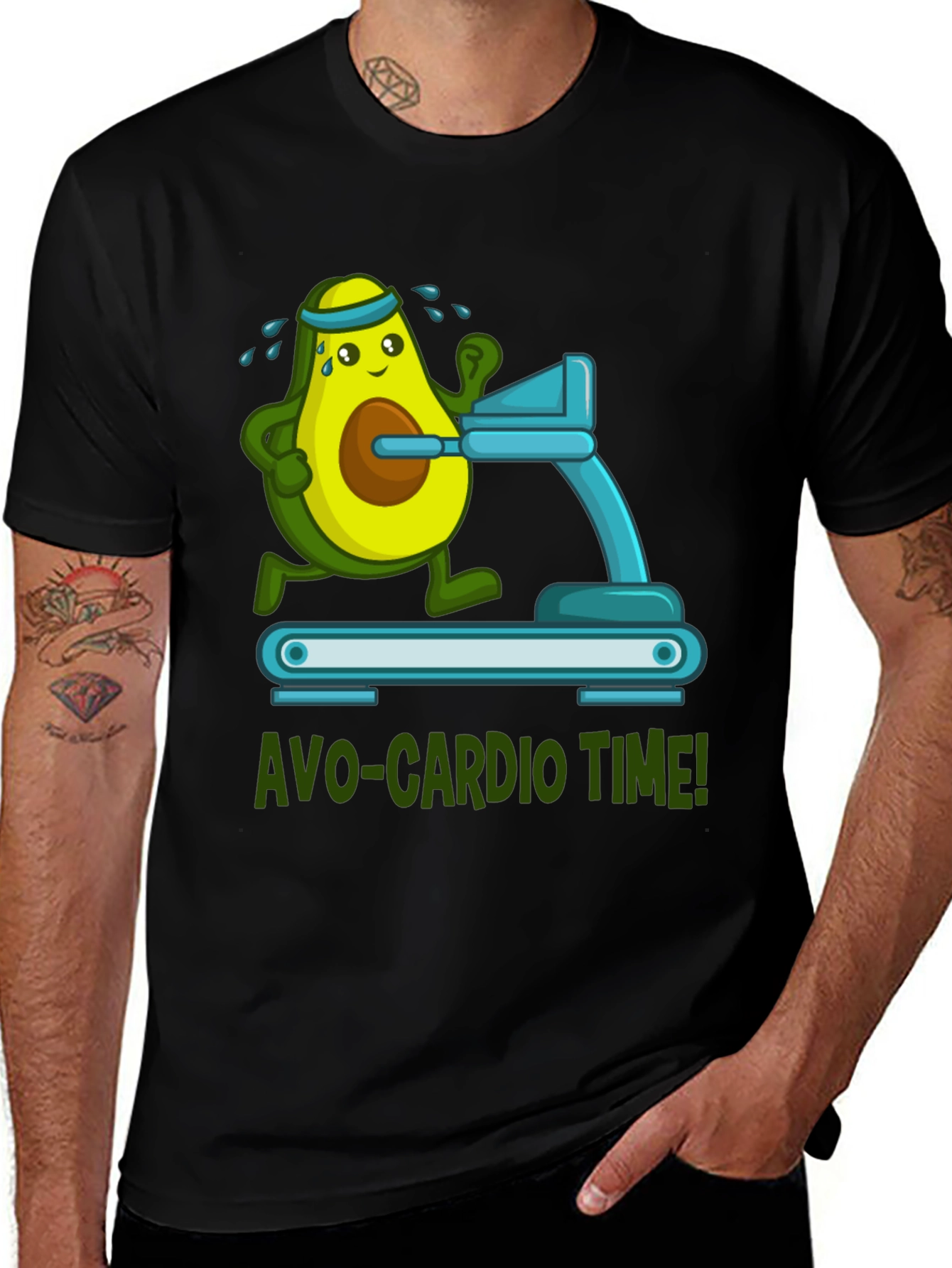 Variant 22 of Avo-Cardio Time Funny Workout T-Shirt