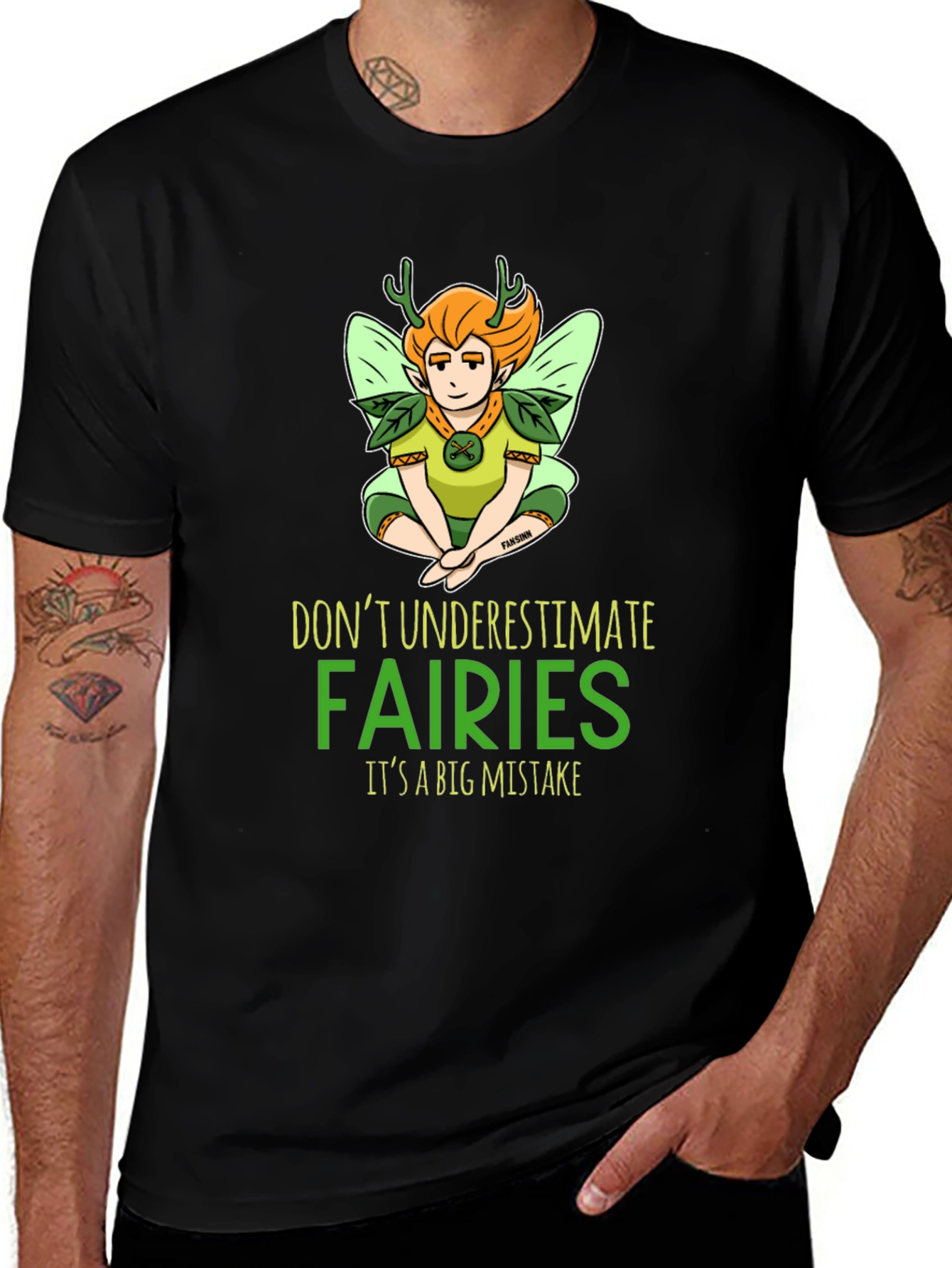 Variant 24 of Fairy Graphic Tee: Don't Underestimate Fairies