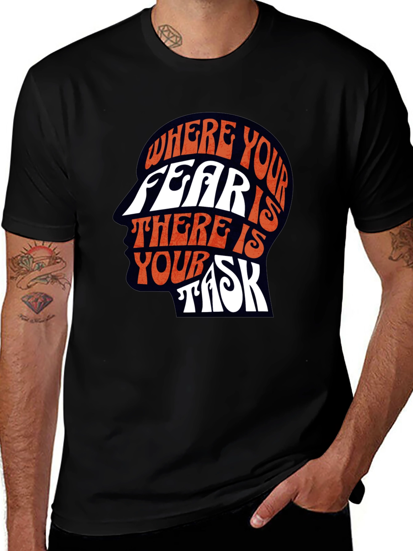 Variant 28 of Fear is Your Task Graphic Tee - Unique Design