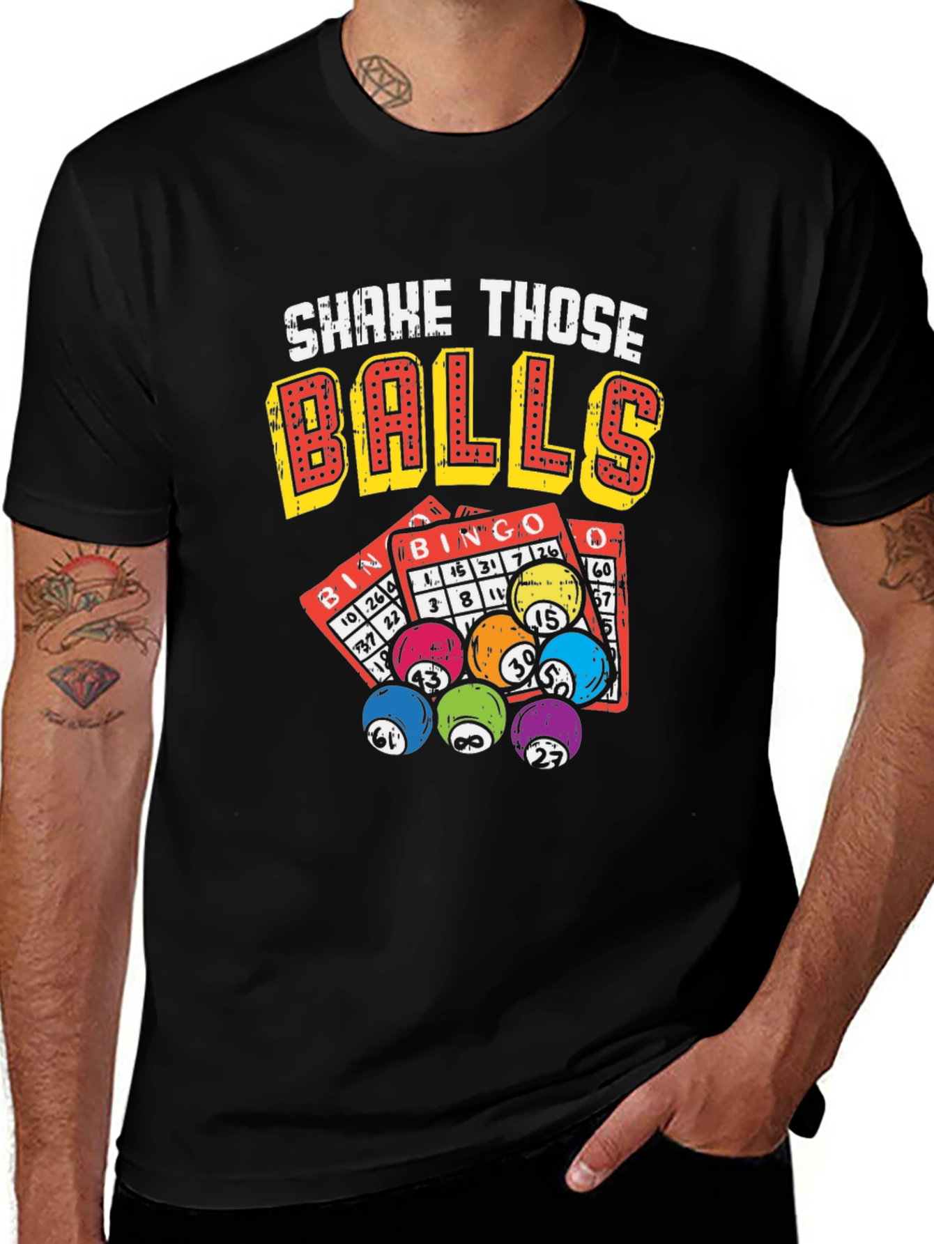 Variant 20 of Shake Those Balls Bingo T-Shirt