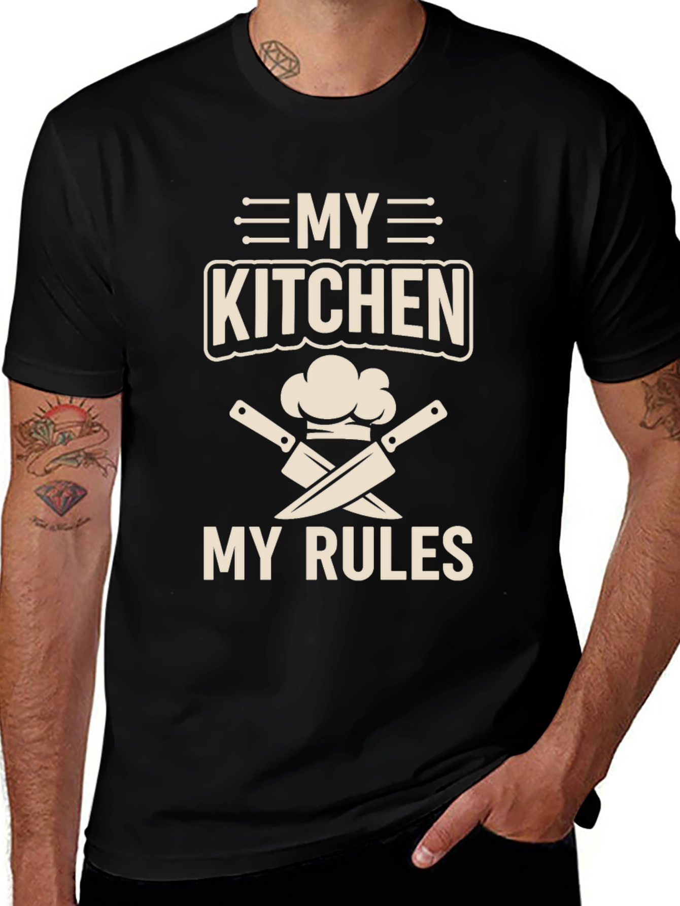 Variant 3 of My Kitchen My Rules Graphic Tee - Chef Gift