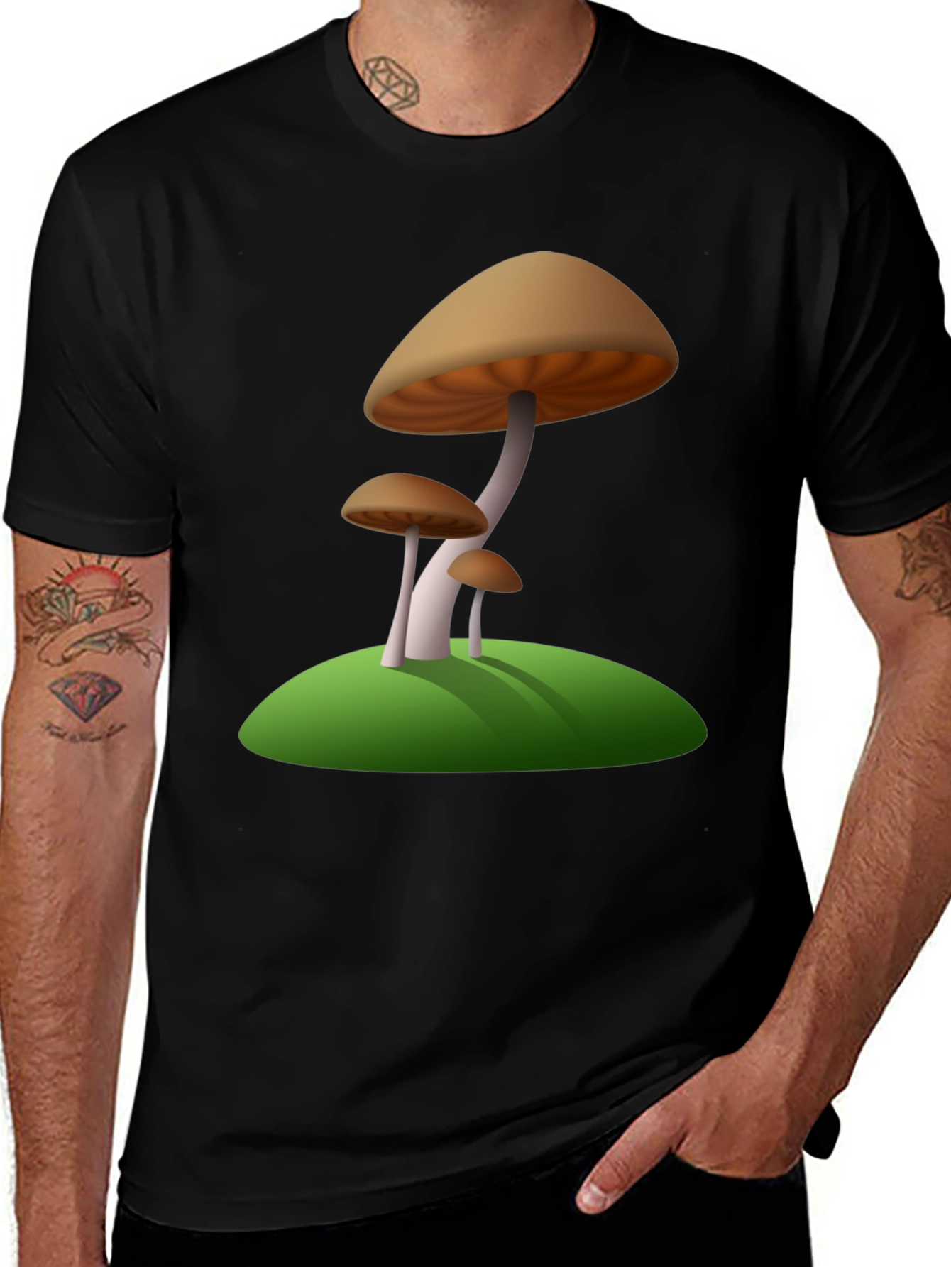 Variant 22 of Mushroom Graphic Tee - Nature Inspired Design