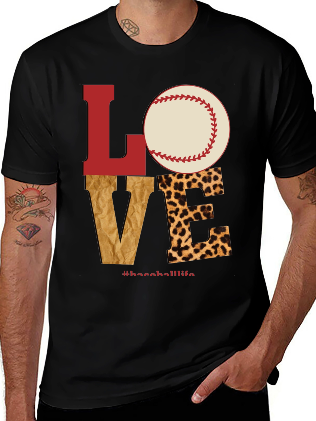 Variant 13 of Love Baseball Graphic Tee