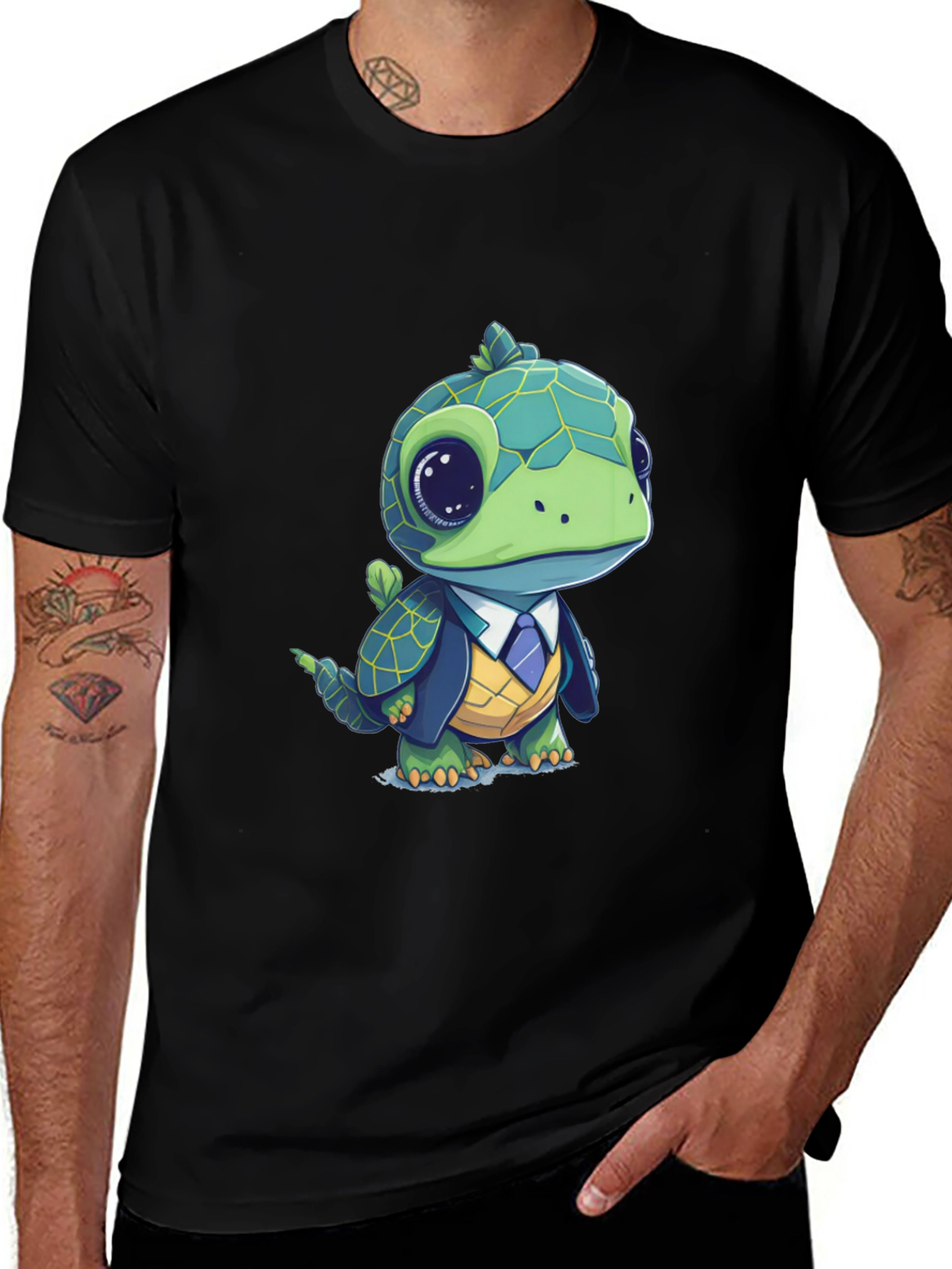 Variant 28 of Turtle in Suit Graphic Tee - Unique Style