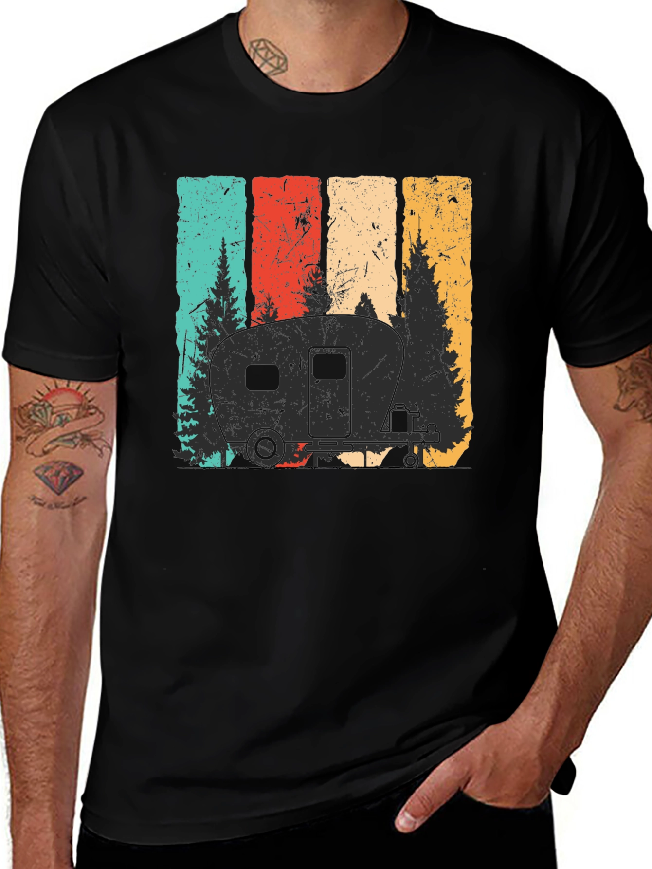 Variant 18 of Retro Camper Van Graphic Tee - Outdoor Adventure T-Shirt