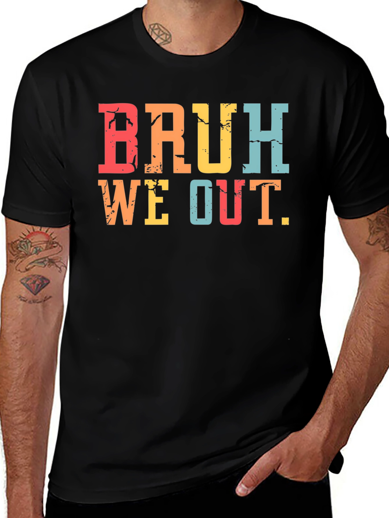 Variant 12 of Bruh We Out T-Shirt - Retro Graphic Tee
