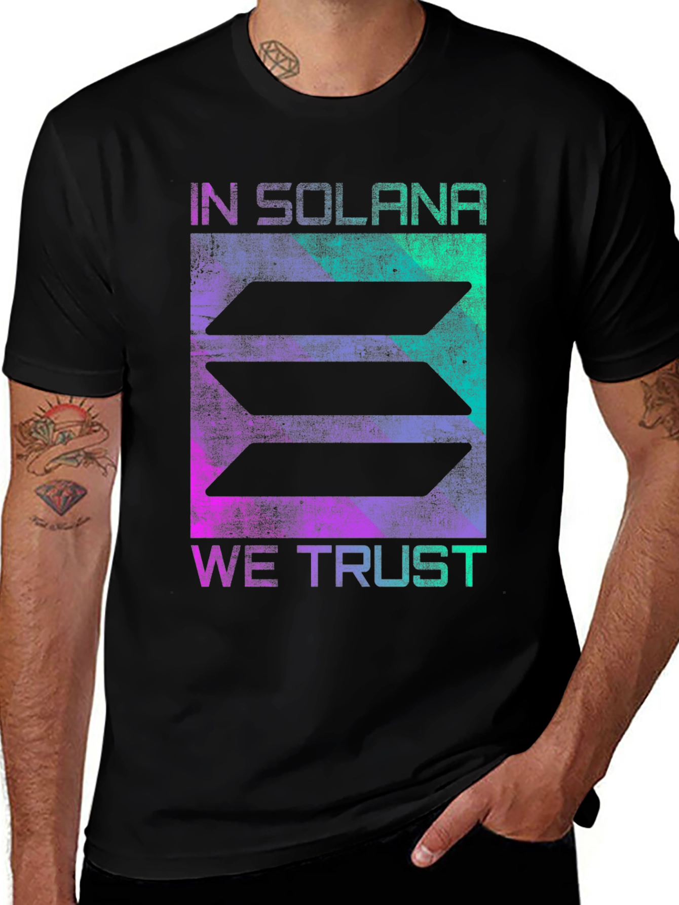 In Solana We Trust Crypto T-Shirt Black