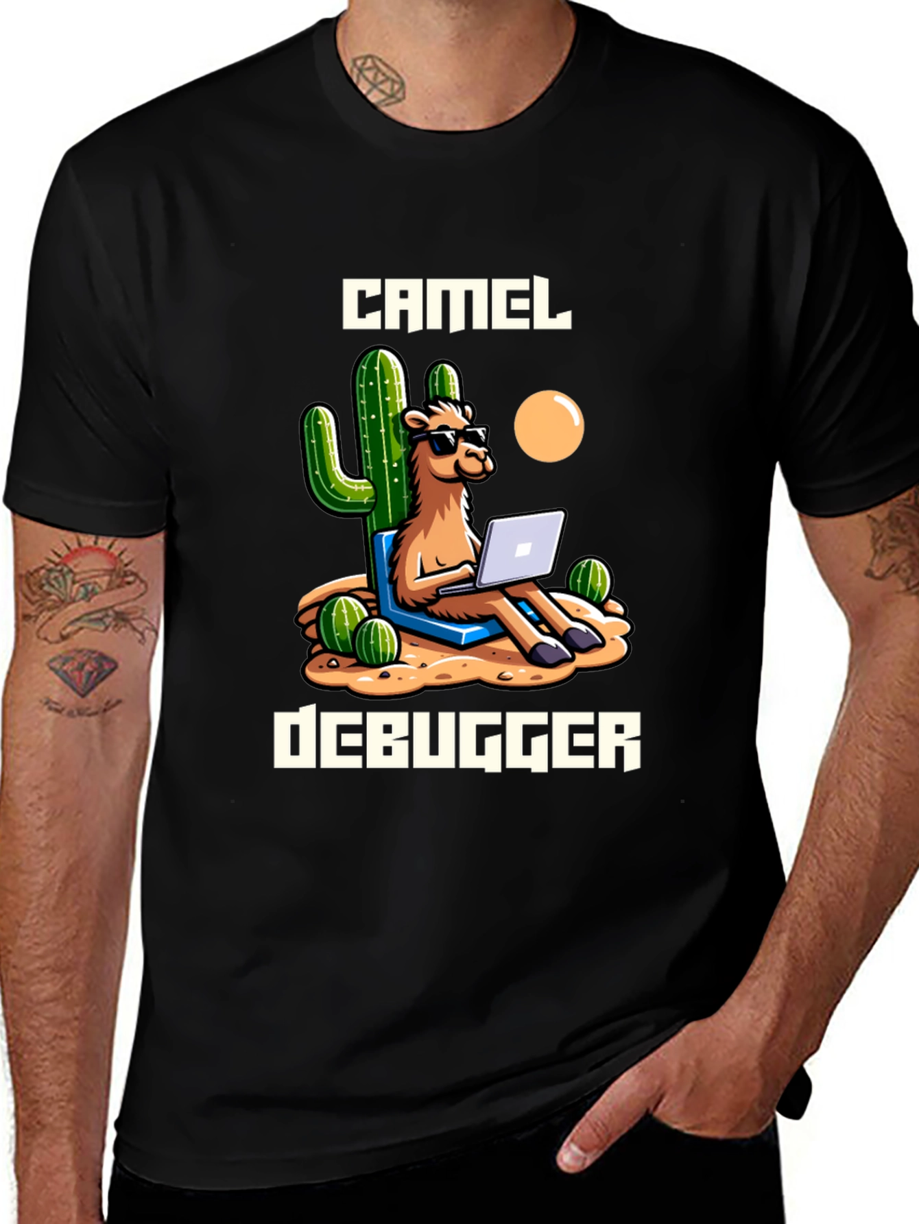 Variant 17 of Camel Debugger Black T-Shirt - Programmer Humor