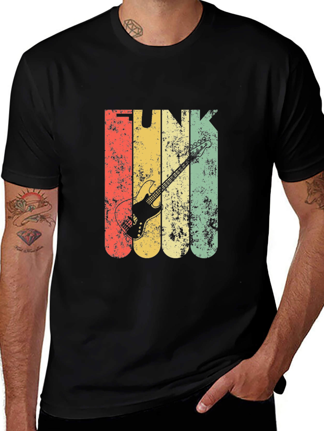 Variant 30 of Vintage Funk Guitar T-Shirt