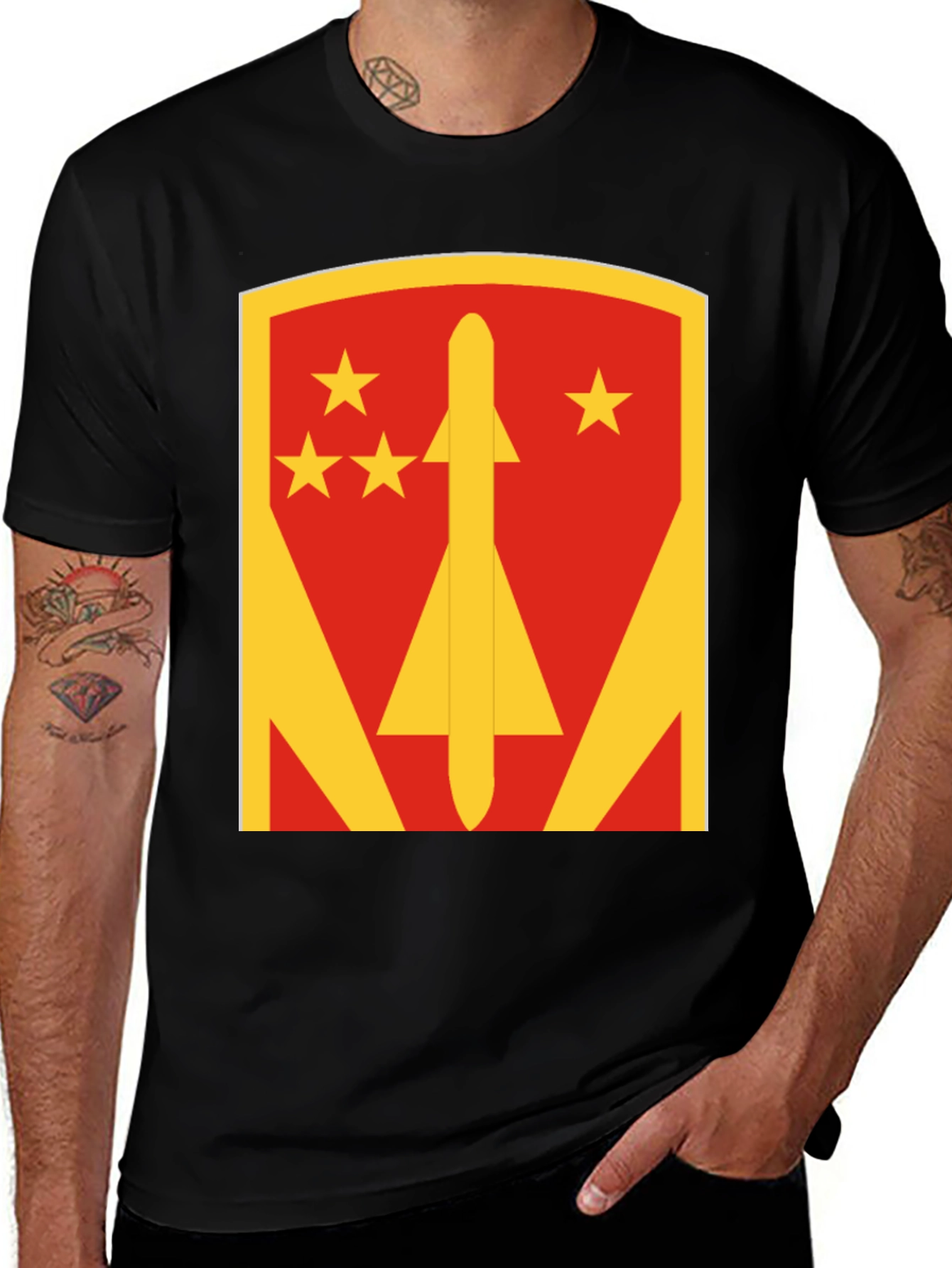 Variant 24 of Missile Emblem Black T-Shirt