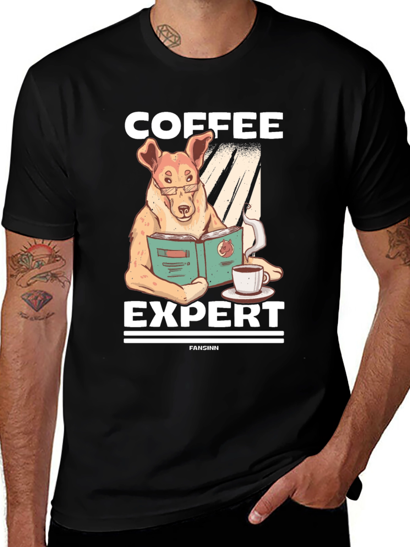 Variant 9 of Coffee Expert Dog Graphic T-Shirt