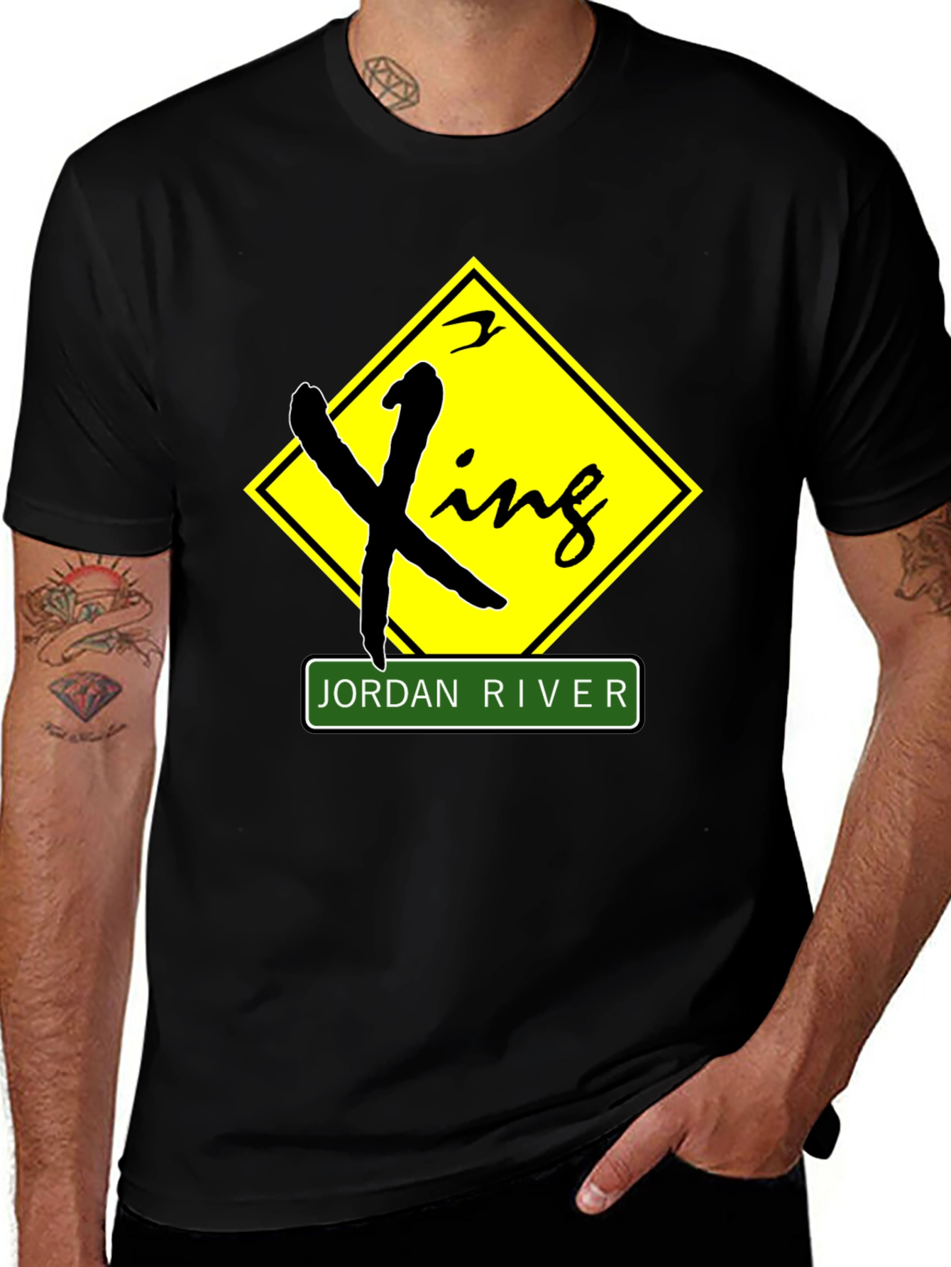 Jordan River Crossing Black T-Shirt