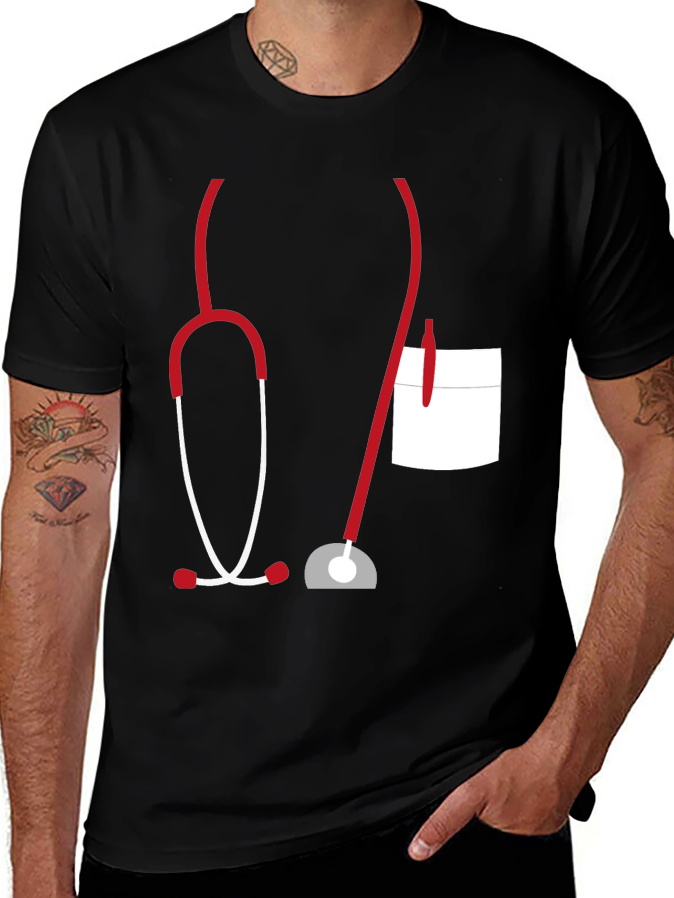 Variant 18 of Funny Doctor Stethoscope Graphic Tee