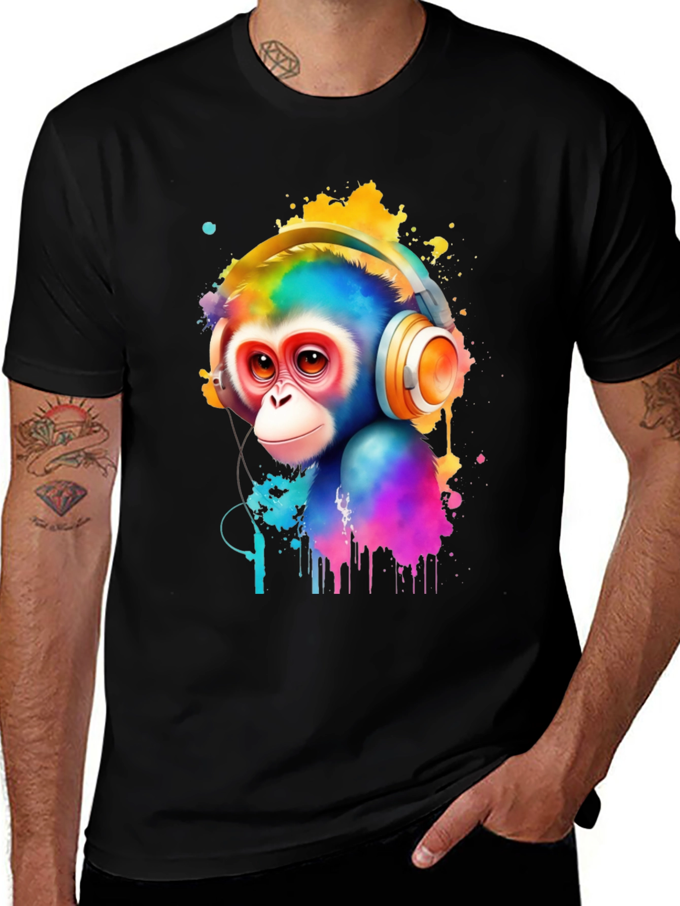 Variant 22 of Monkey DJ Graphic T-Shirt