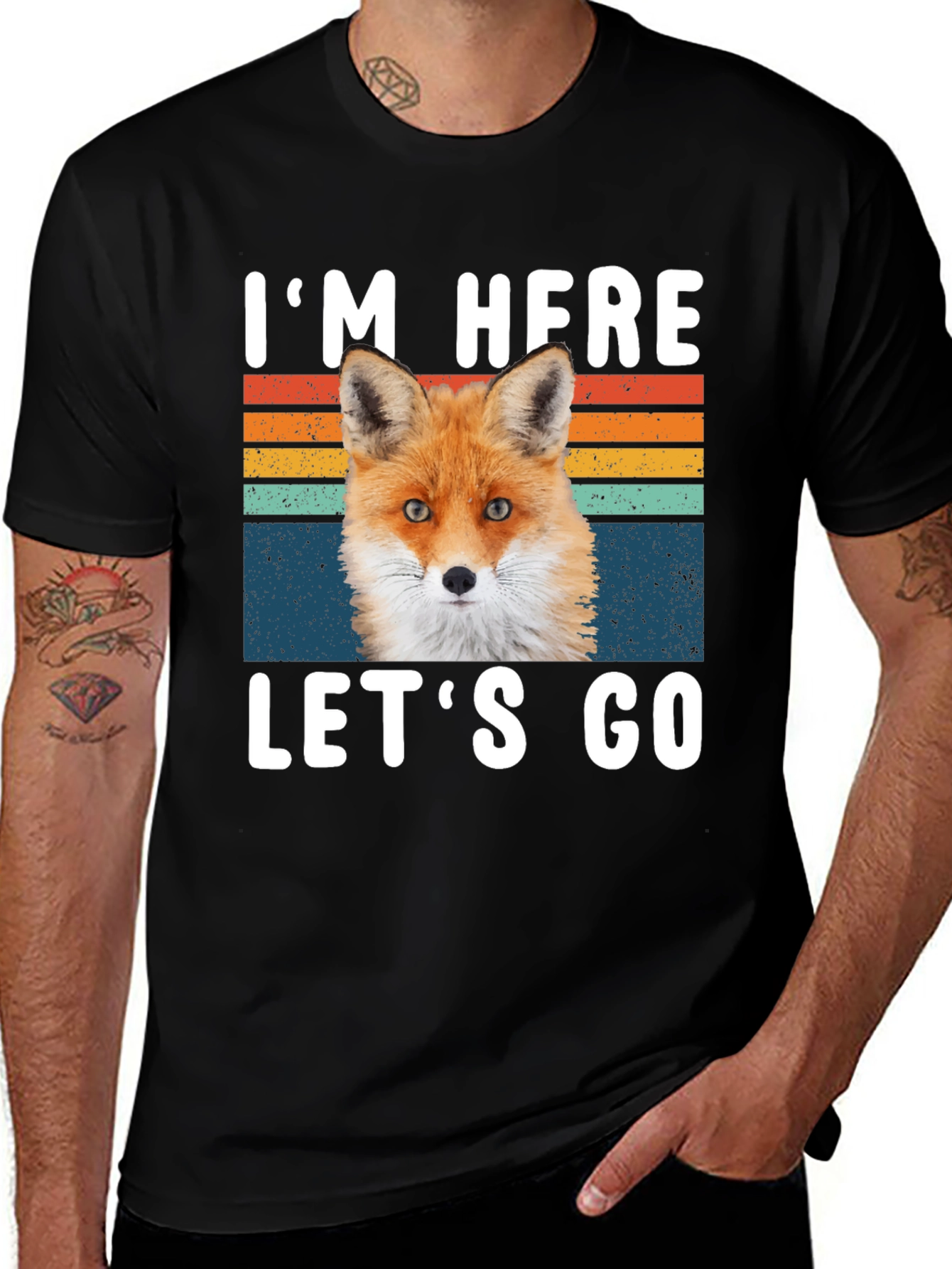 Variant 27 of I'm Here Let's Go Fox Graphic T-Shirt