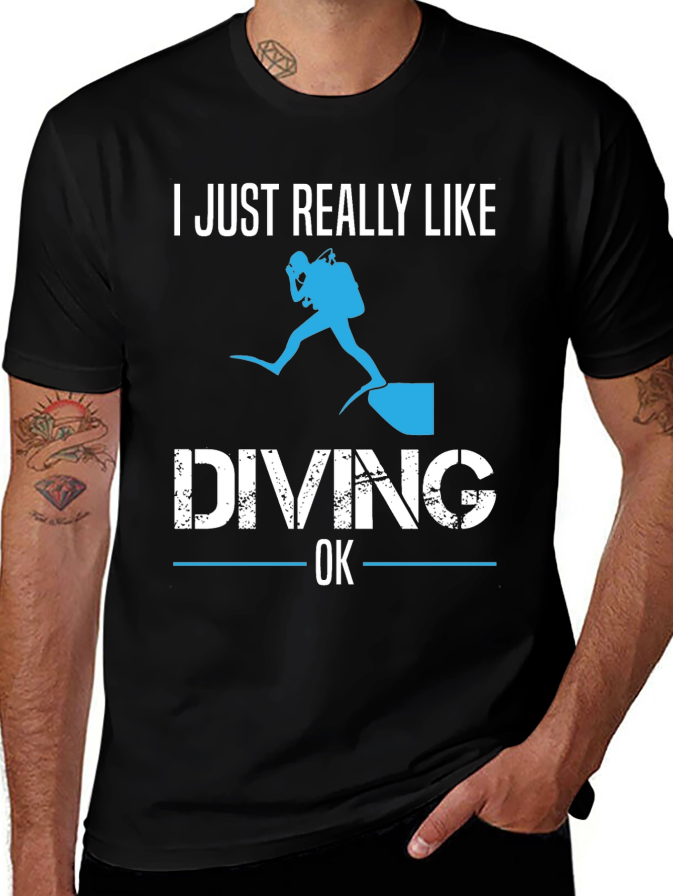 Variant 27 of Diving Enthusiast Graphic T-Shirt
