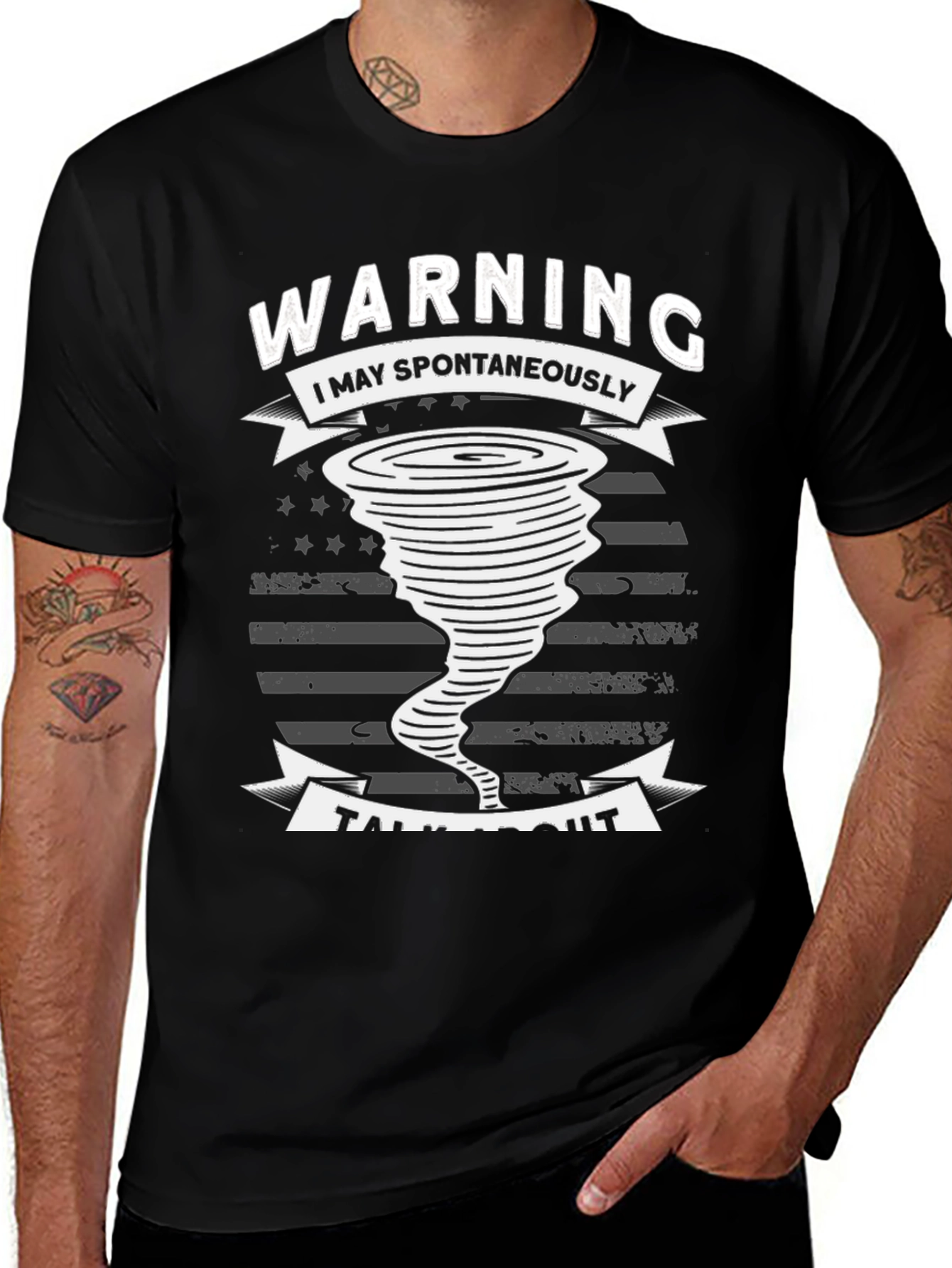 Warning Spontaneous Talk About Tornado T-Shirt