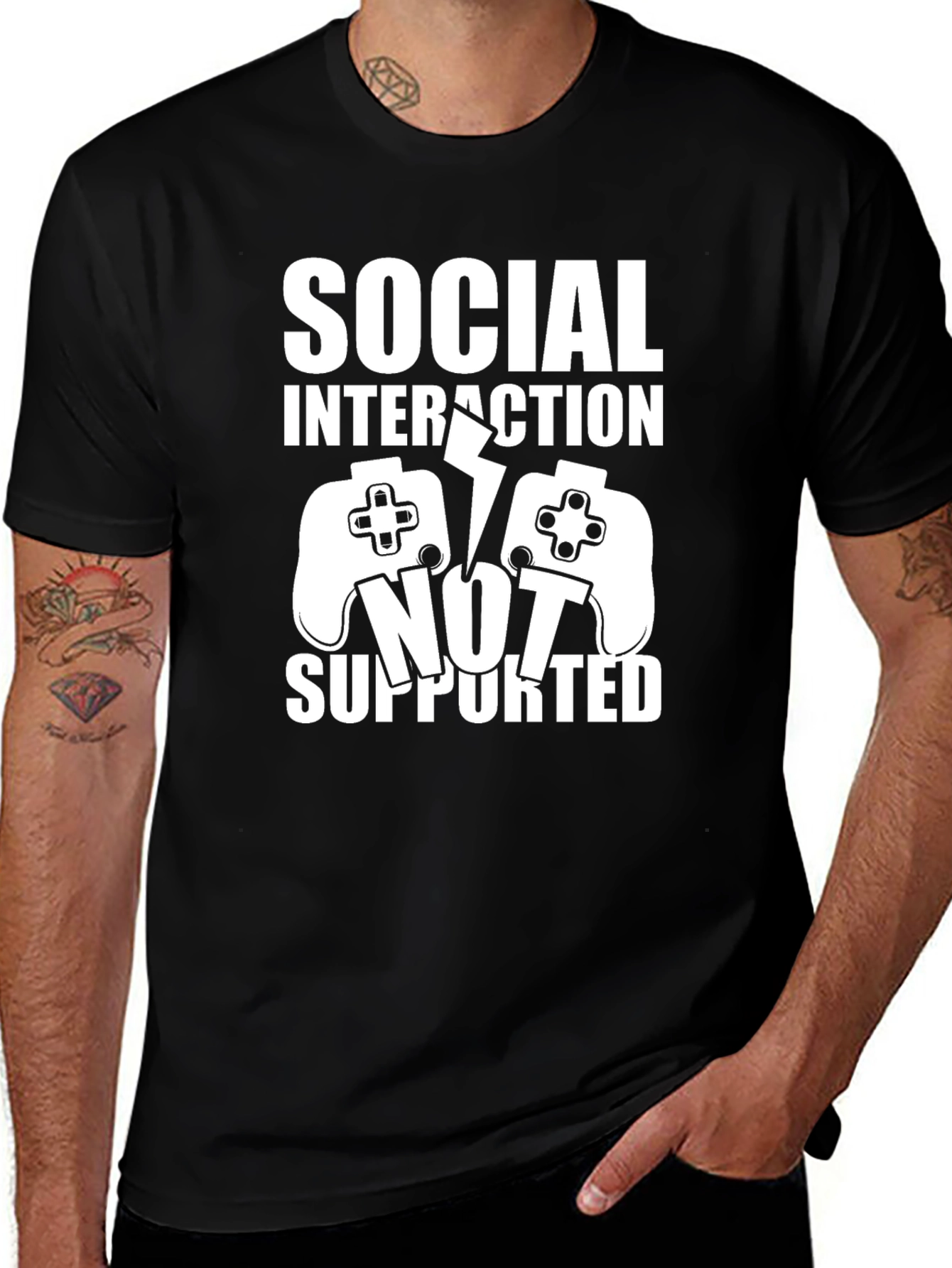 Variant 20 of Social Interaction Not Supported Gamer T-Shirt