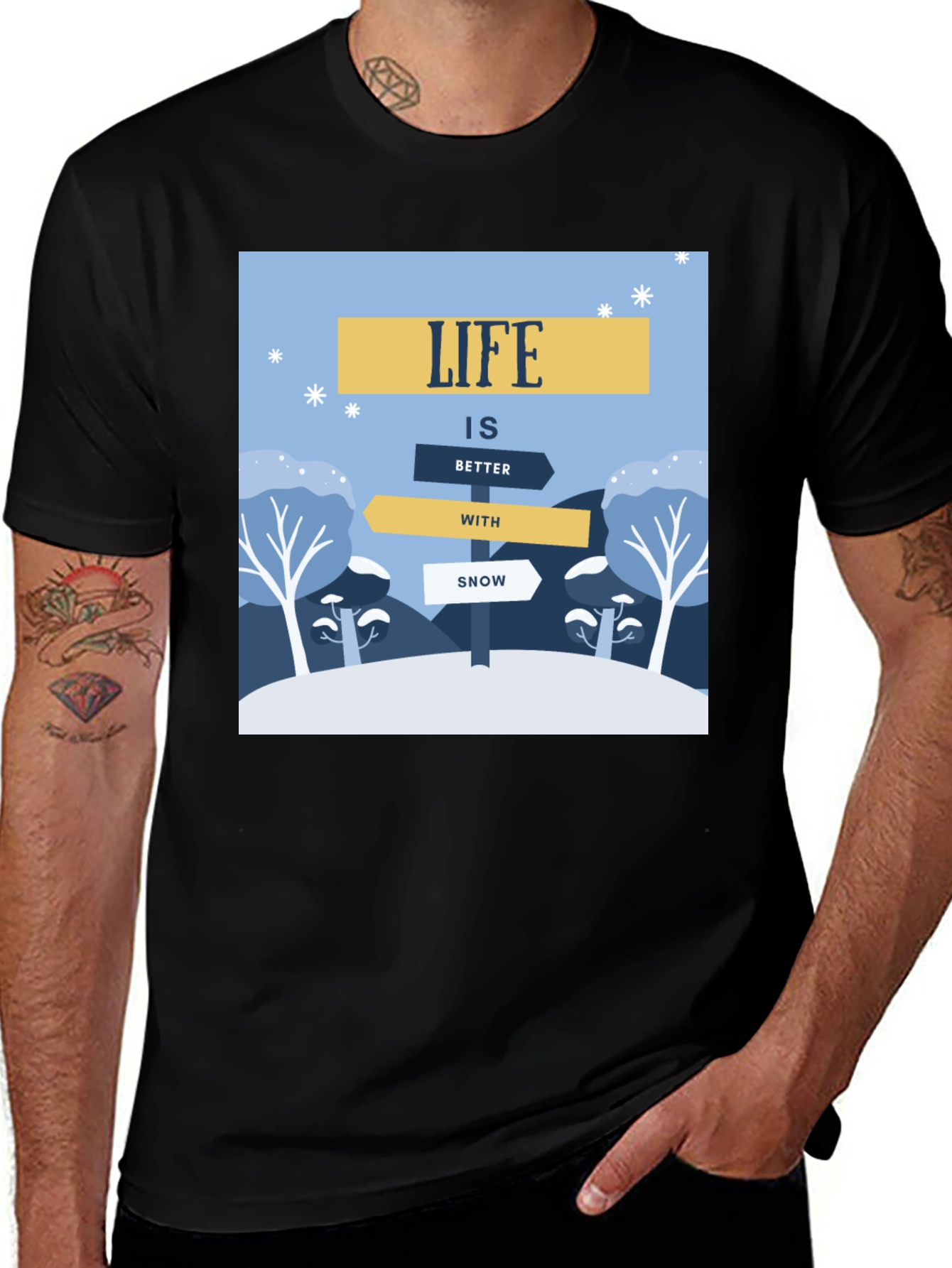 Variant 3 of Life is Better with Snow T-Shirt