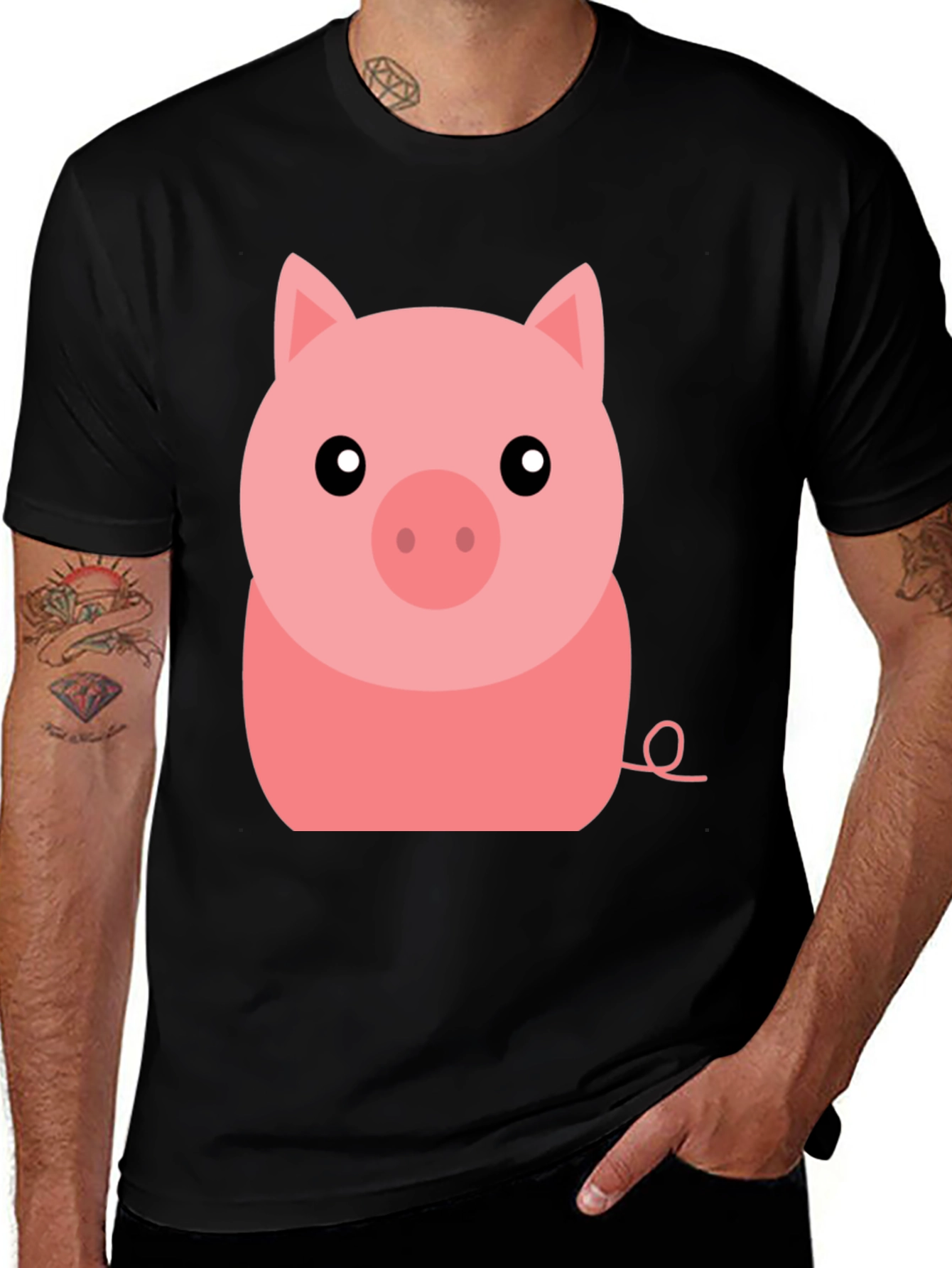 Variant 4 of Cute Pig Graphic Tee - Soft Cotton T-Shirt