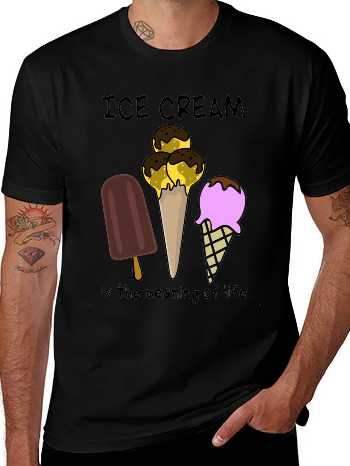 Variant 5 of Ice Cream Meaning of Life T-Shirt