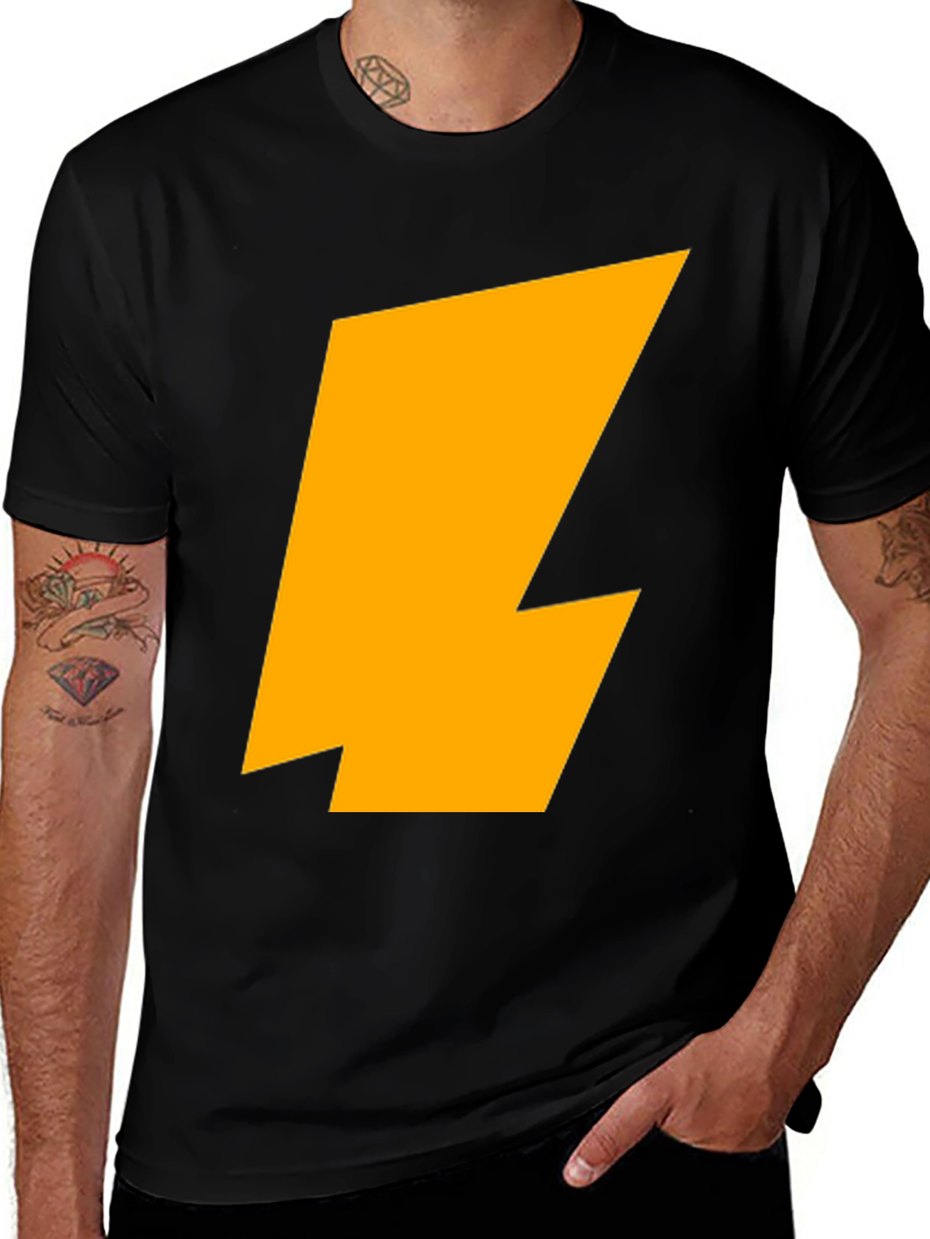 Variant 11 of Lightning Bolt Graphic Tee - Black