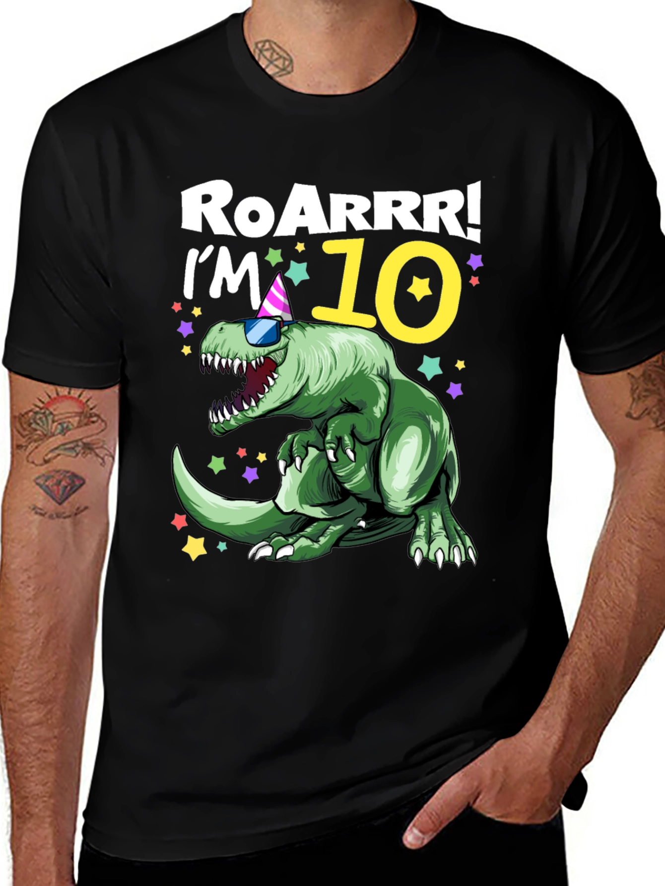 Variant 21 of Roarrr! I'm 10 Dinosaur T-Shirt