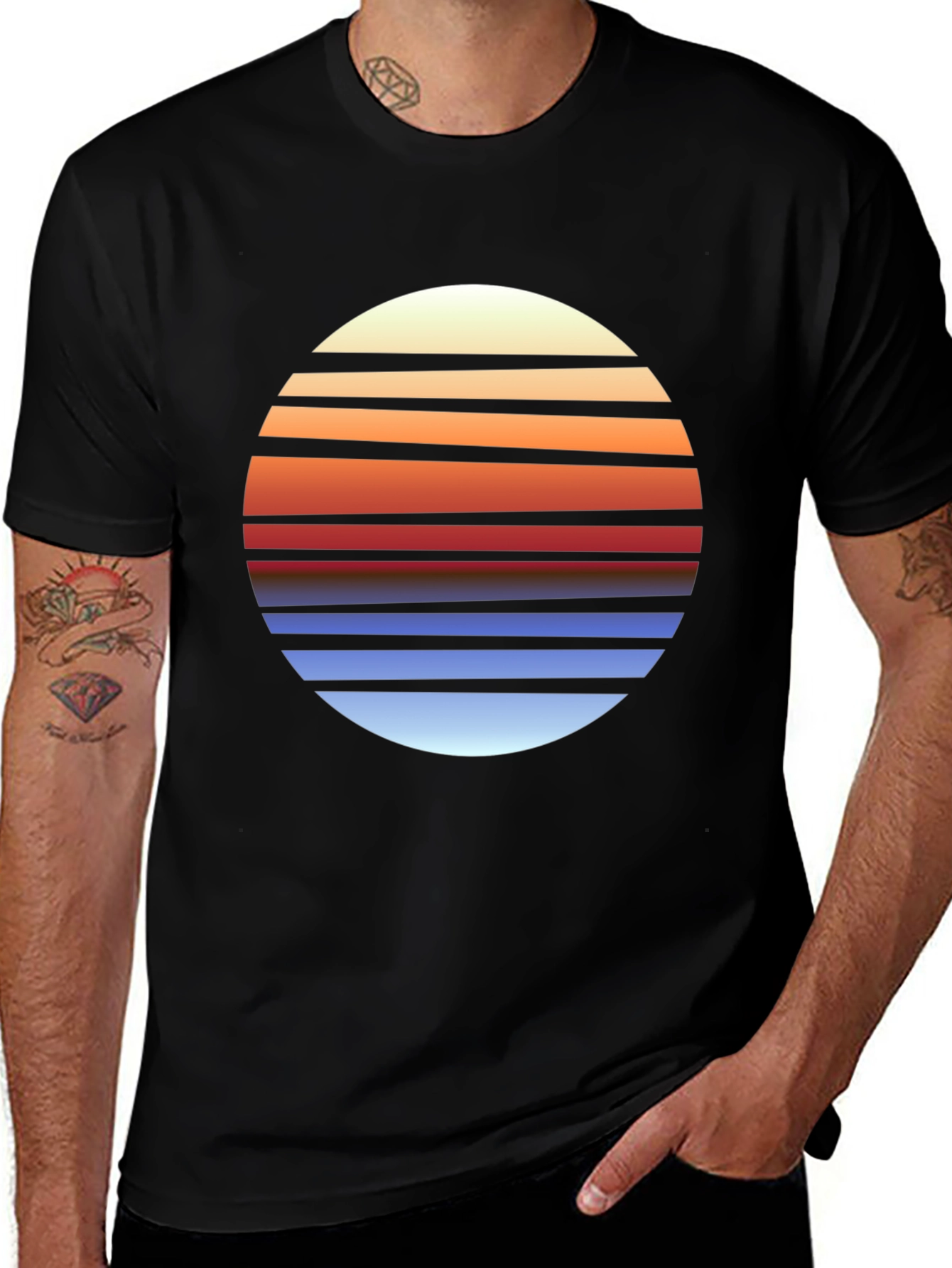 Retro Sunset Graphic T-Shirt - Modern Style