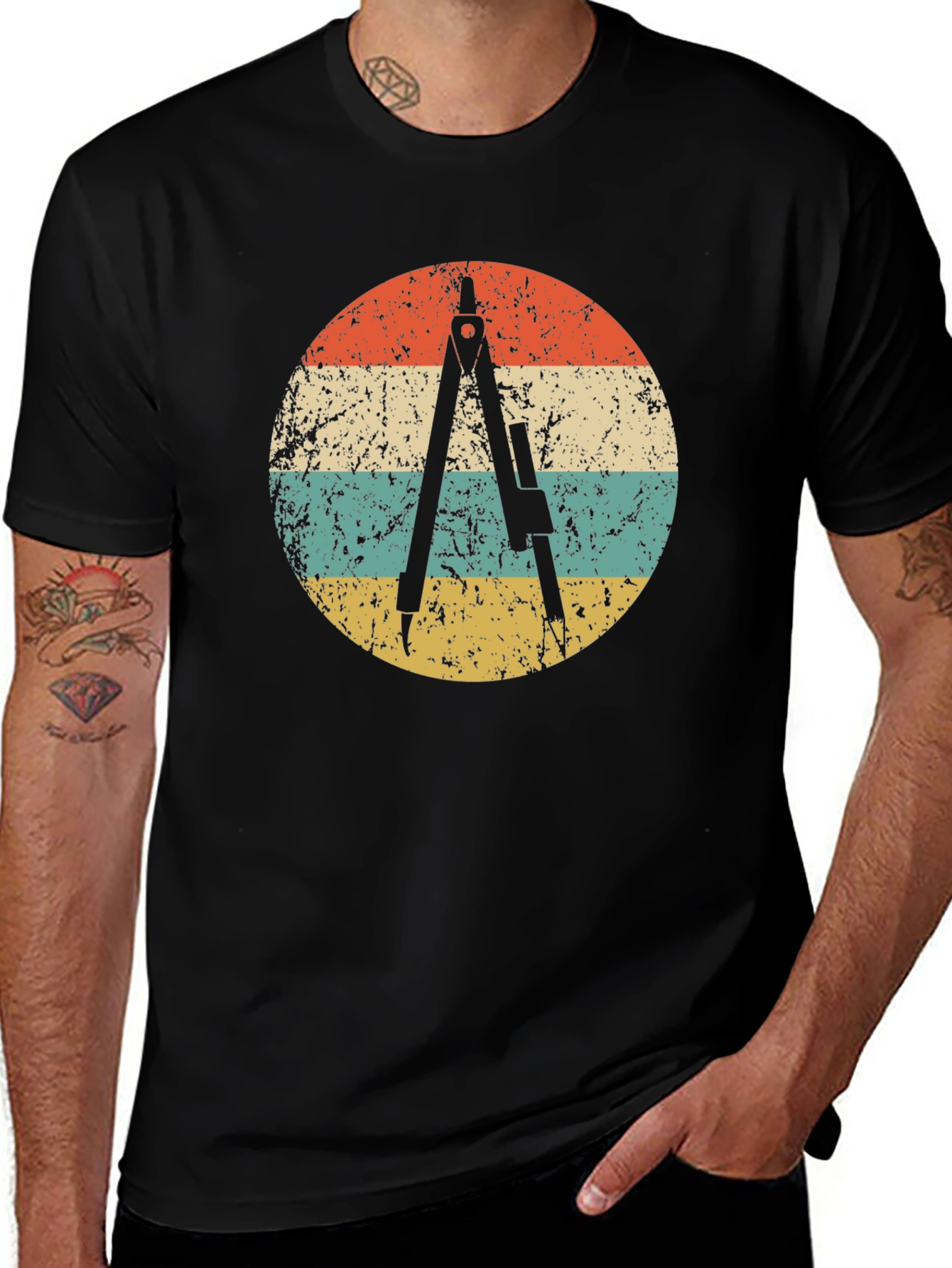 Variant 29 of Retro Compass T-Shirt - Architect Design