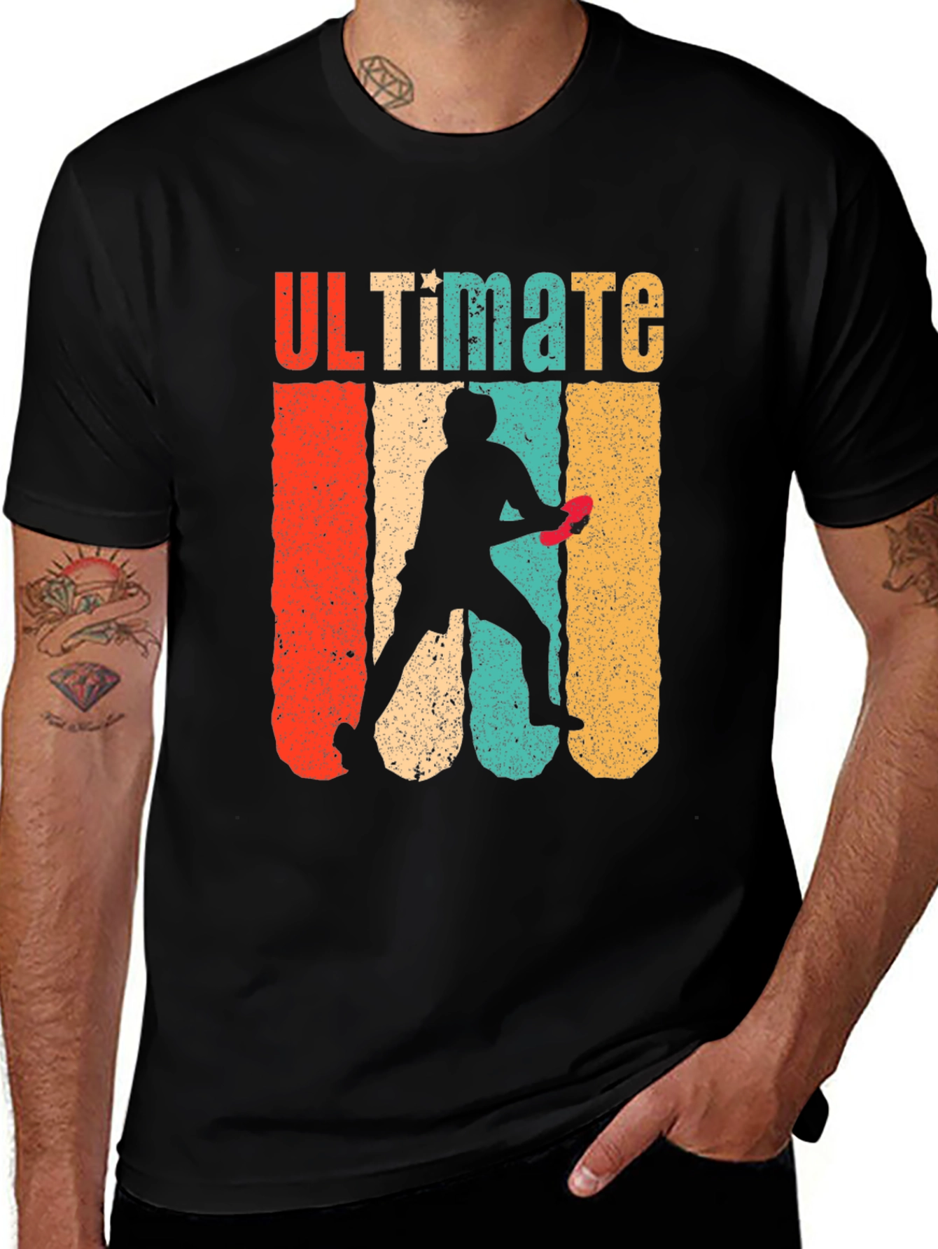 Variant 12 of Vintage Ultimate Frisbee Player T-Shirt