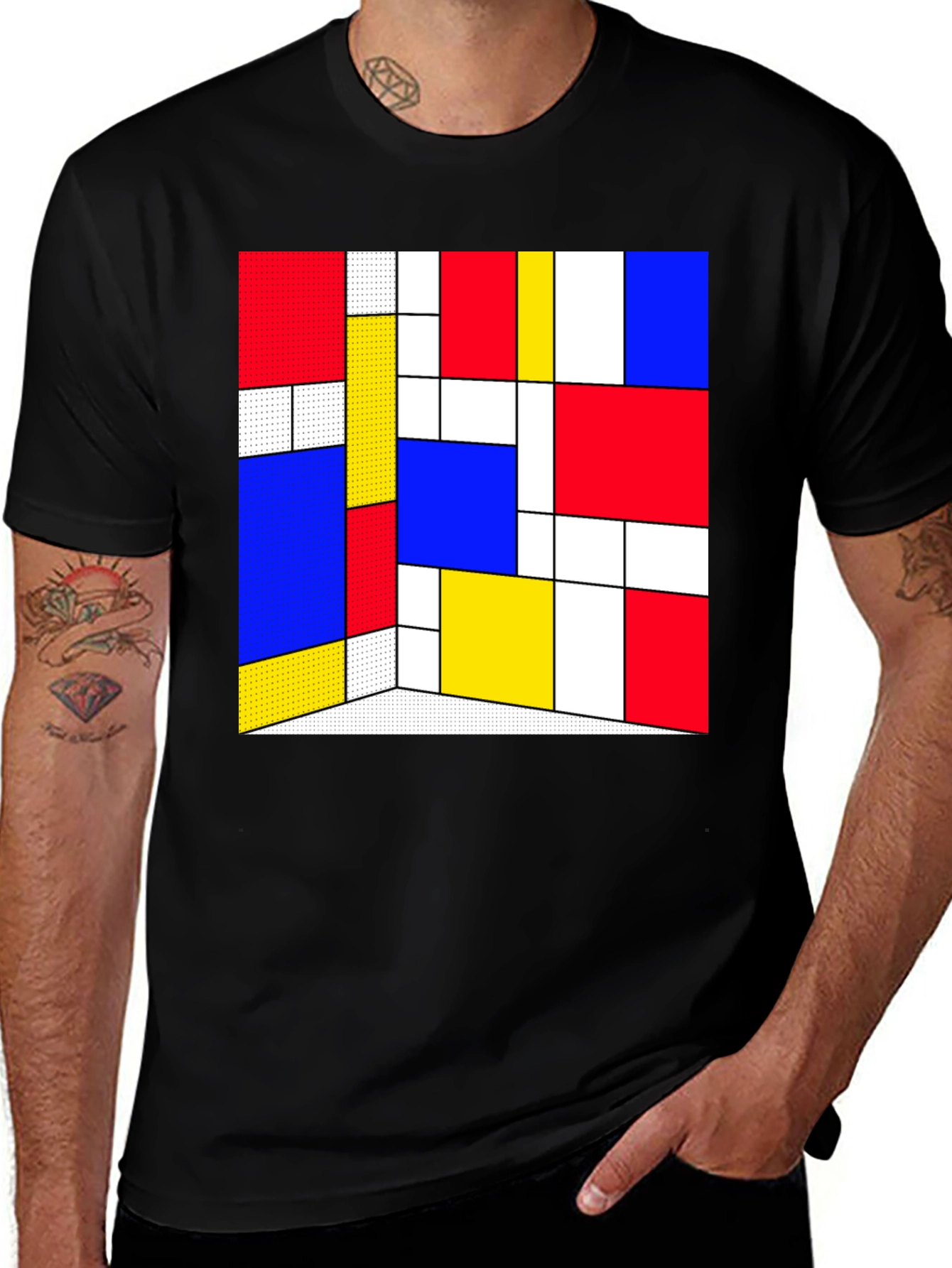 Abstract Geometric Print T-Shirt