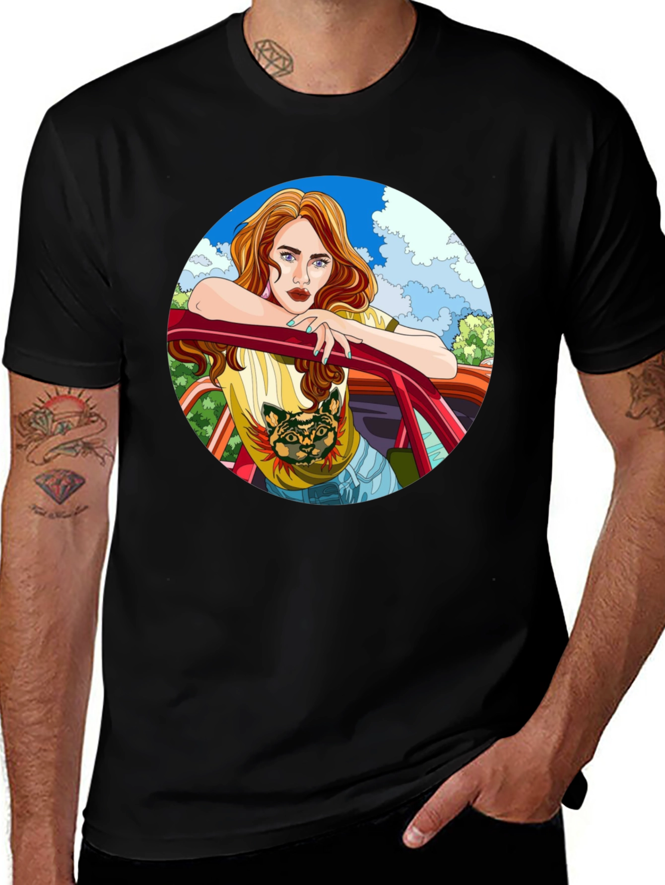 Variant 2 of Cartoon Girl T-Shirt: Edgy, Stylish, & Unique