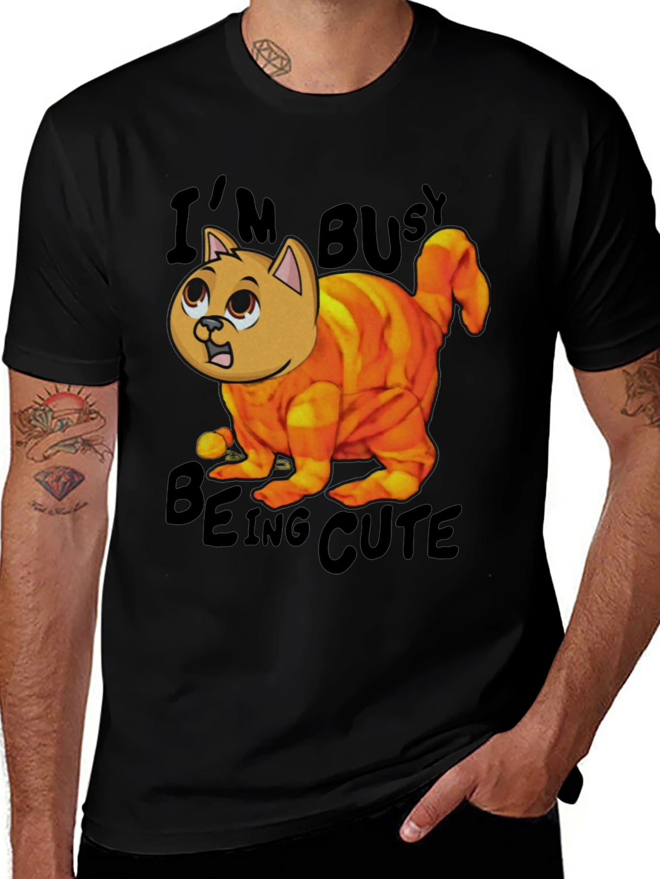 Variant 5 of I'm Busy Being Cute Cat T-Shirt