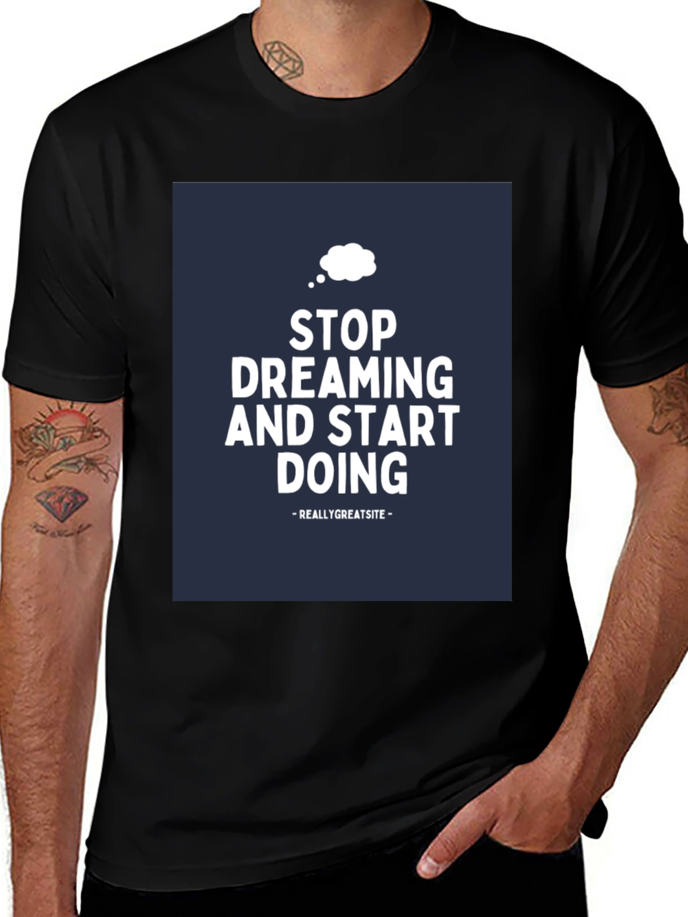 Variant 17 of Motivational Graphic Tee - Stop Dreaming, Start Doing