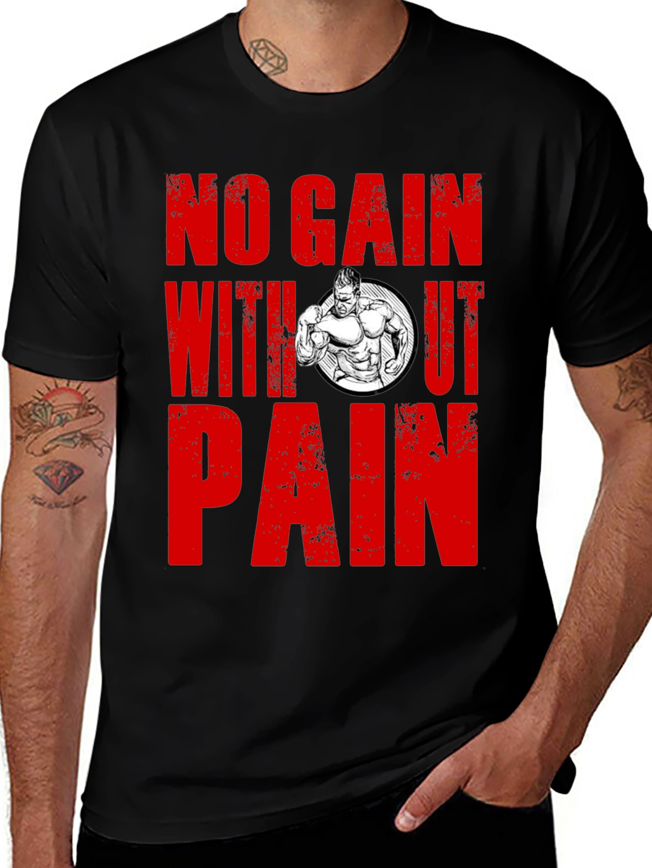Variant 7 of No Pain No Gain Graphic T-Shirt