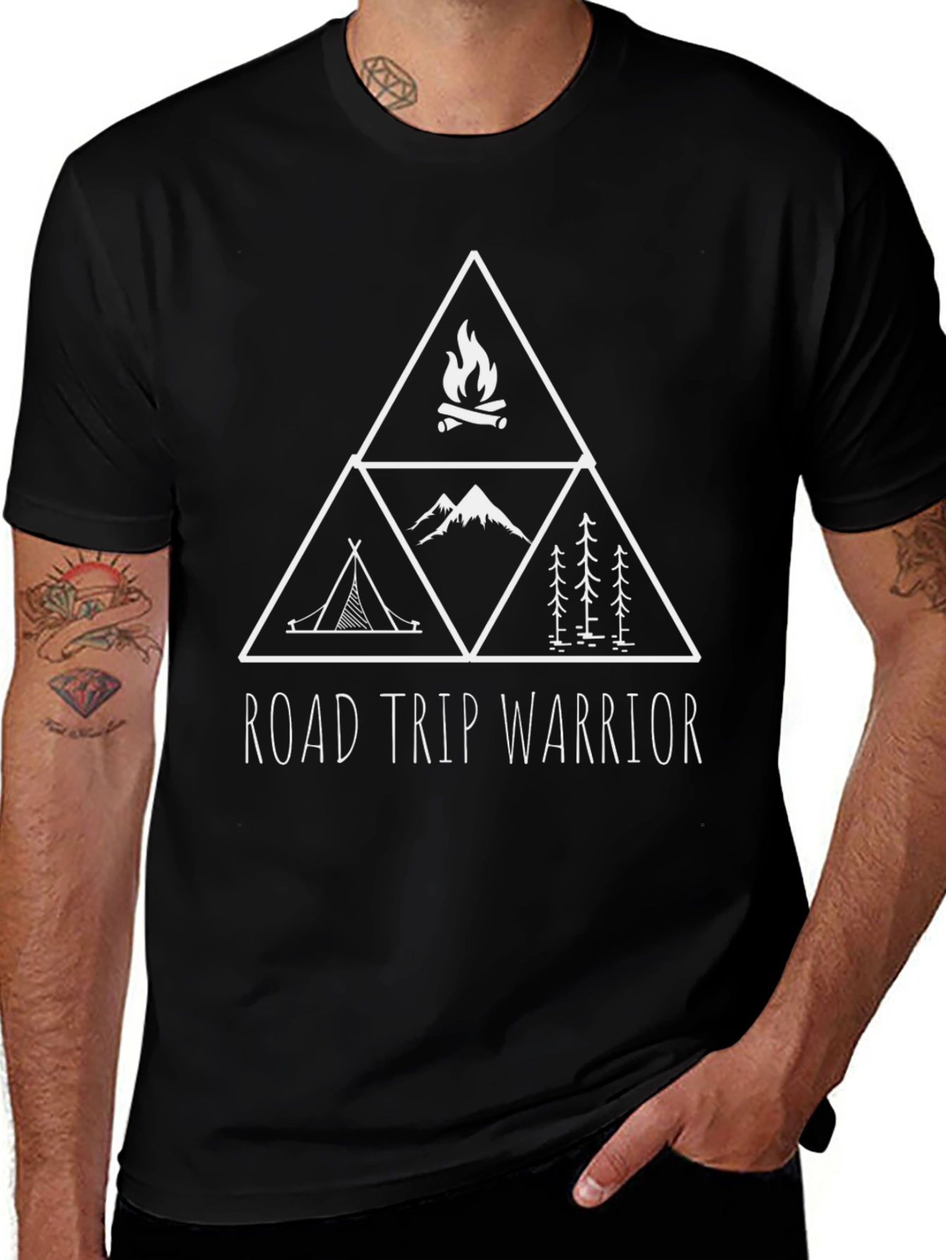 Road Trip Warrior Graphic Tee - Black