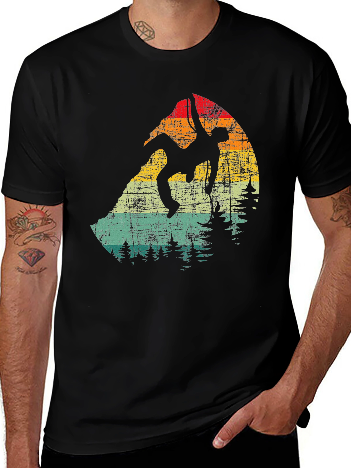 Variant 5 of Vintage Rock Climbing T-Shirt - Adventure Ready