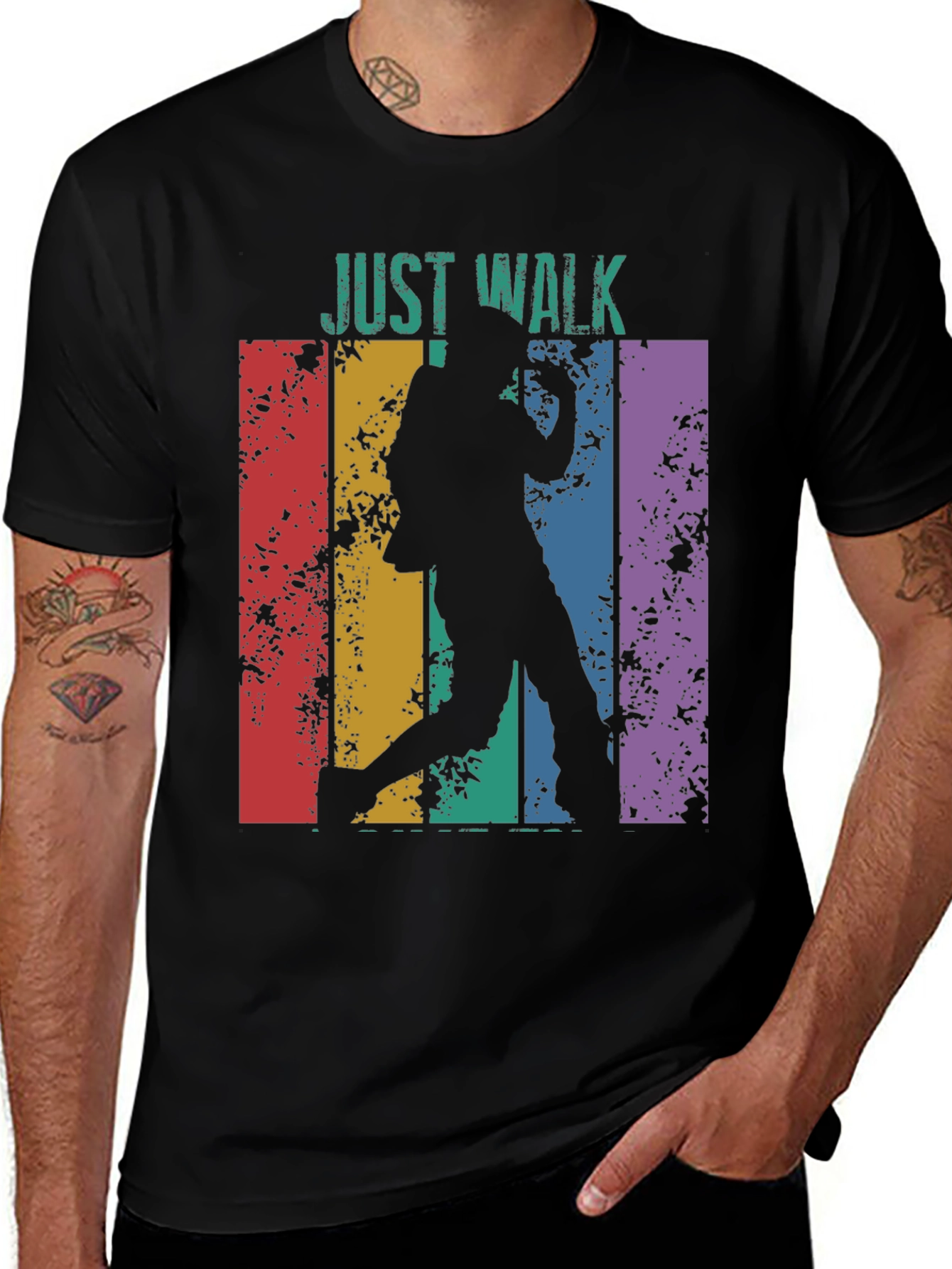 Variant 29 of Just Walk Men's Graphic T-Shirt