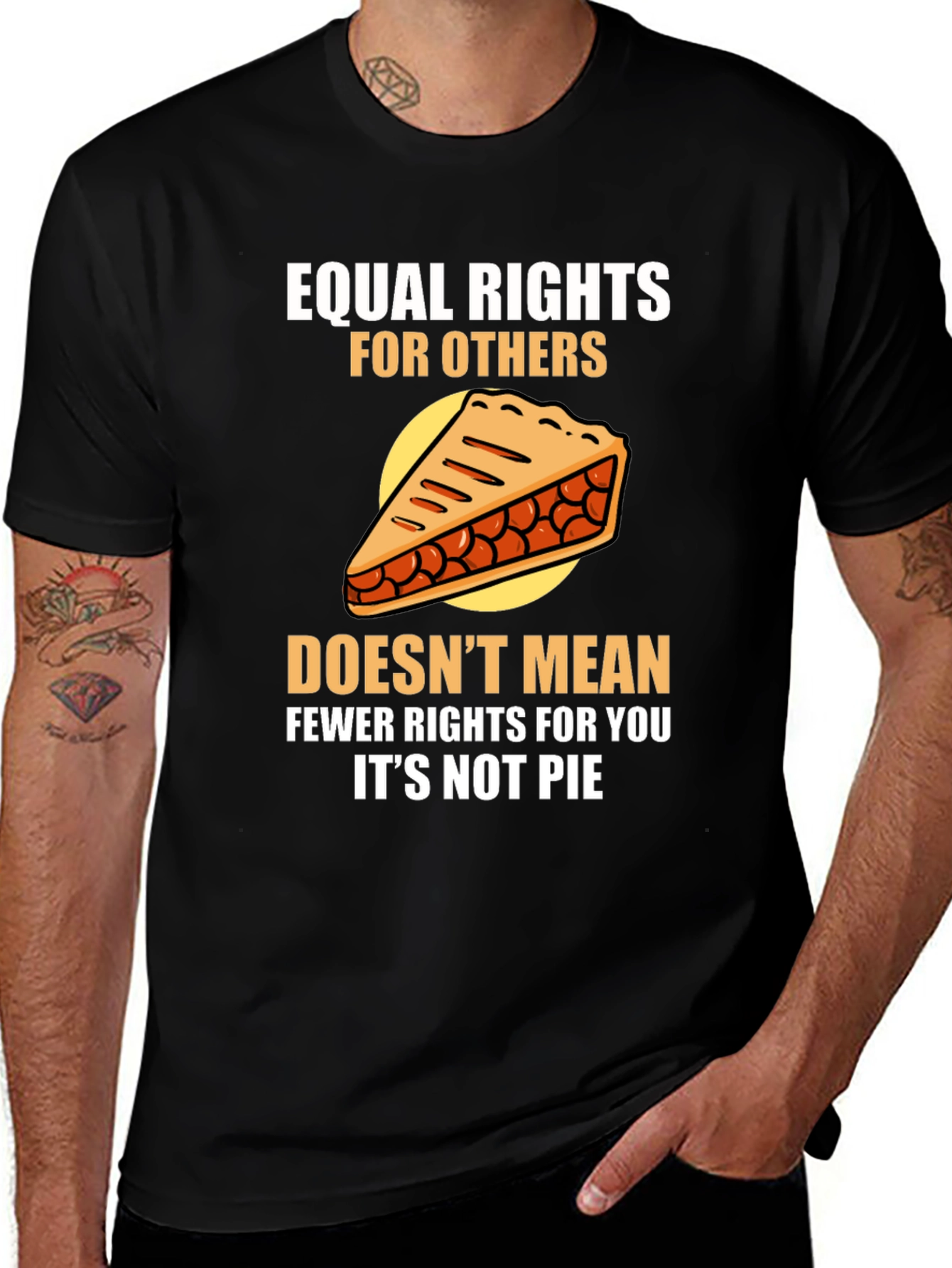 Variant 8 of Equal Rights Funny Pie Graphic T-Shirt