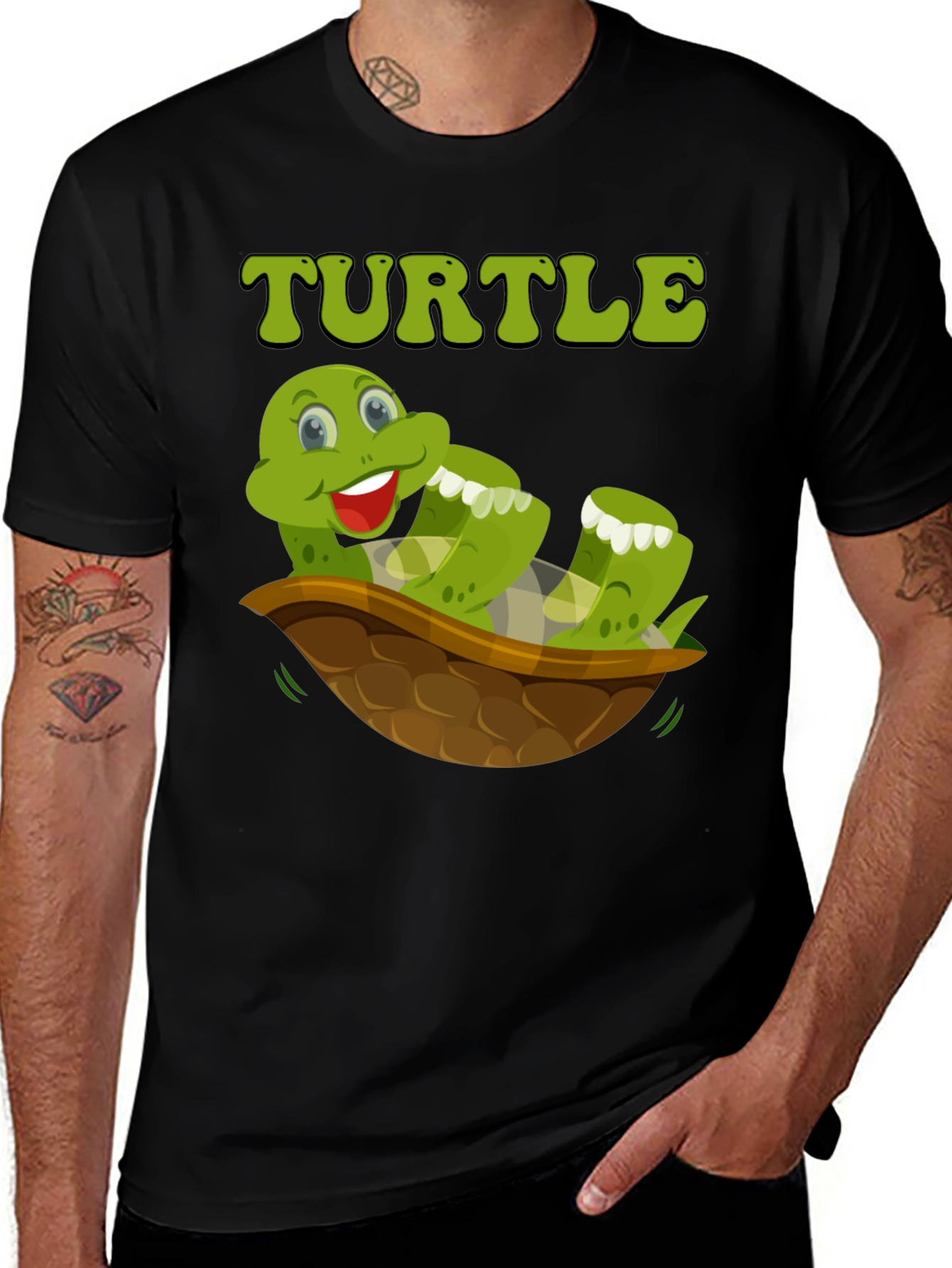 Variant 8 of Funny Turtle T-Shirt - Cartoon Graphic Tee