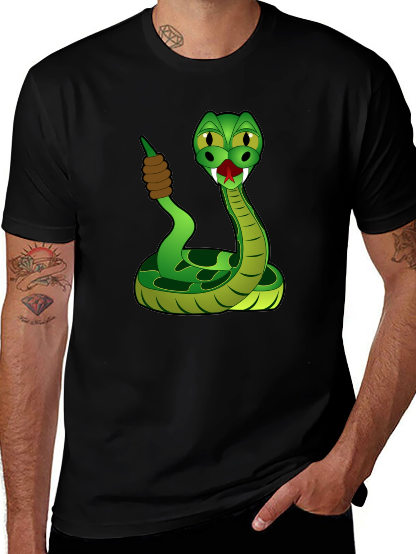 Variant 14 of Snake Cartoon Graphic T-Shirt