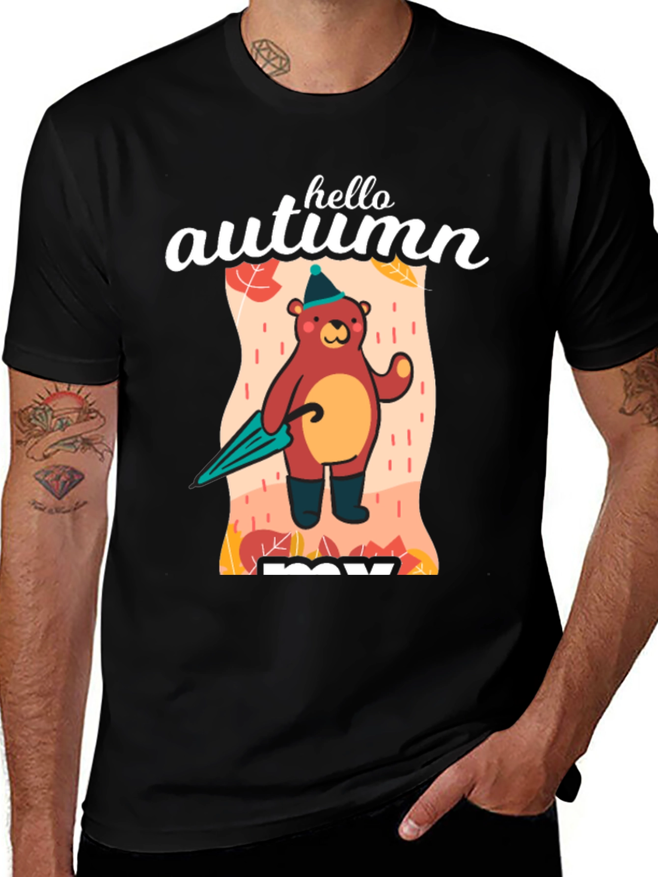 Variant 2 of Hello Autumn Bear T-Shirt