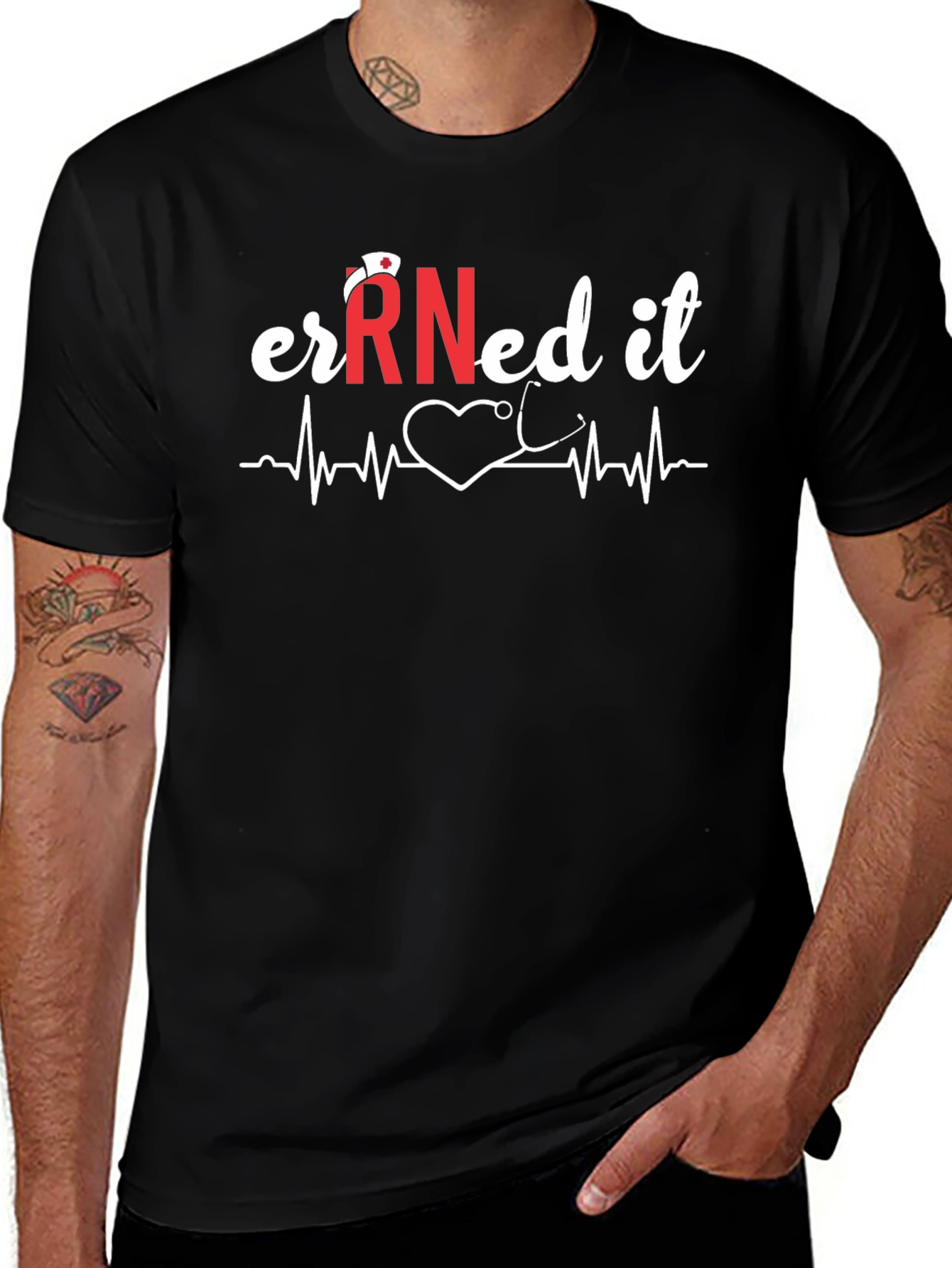 Earned It RN Nurse T-Shirt