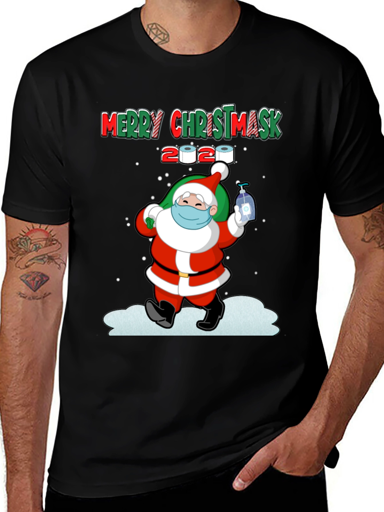 Variant 5 of Merry Christmask 2020 Santa T-Shirt