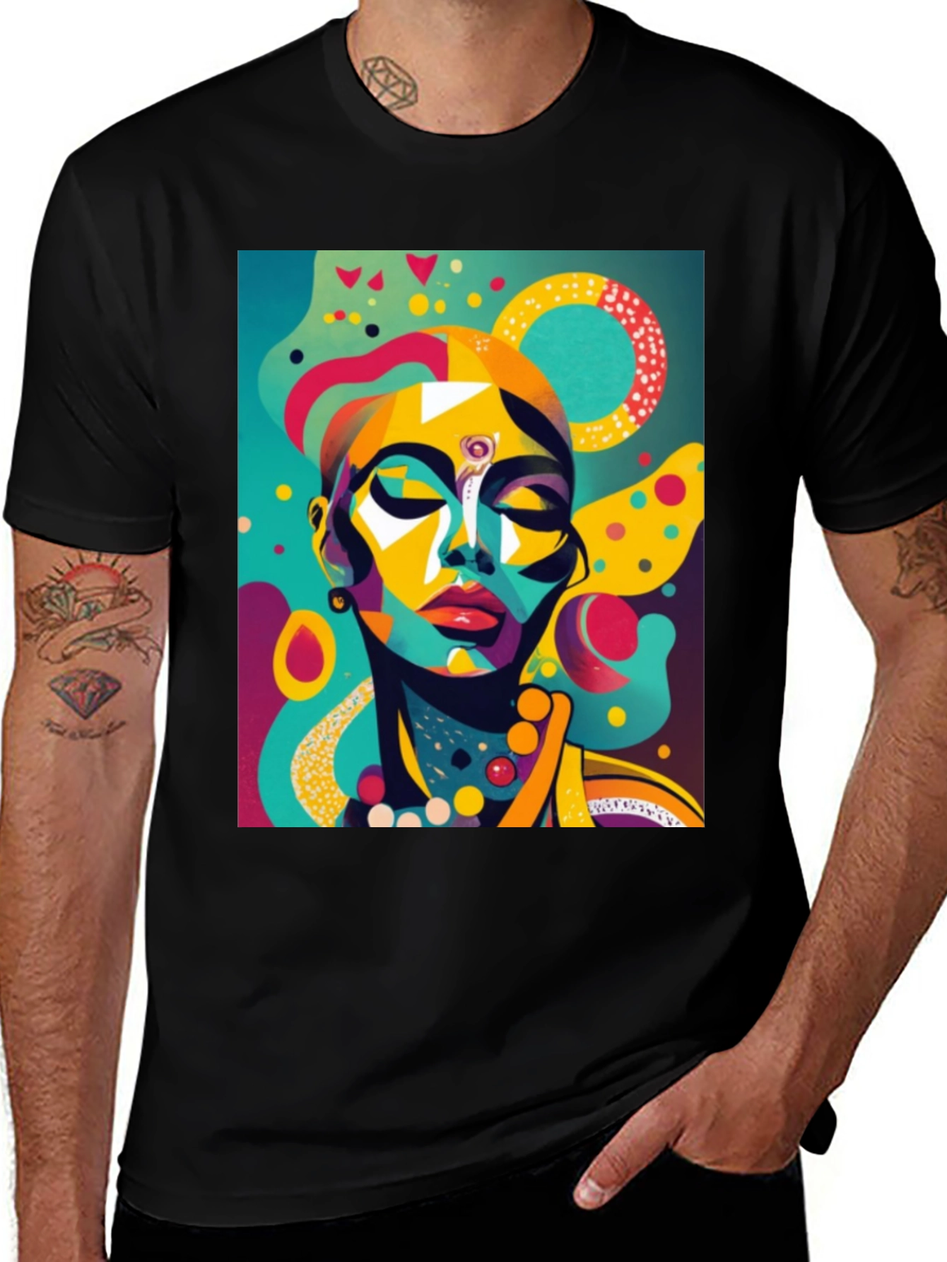 Variant 8 of Abstract Art Print Tee - Modern Graphic T-Shirt